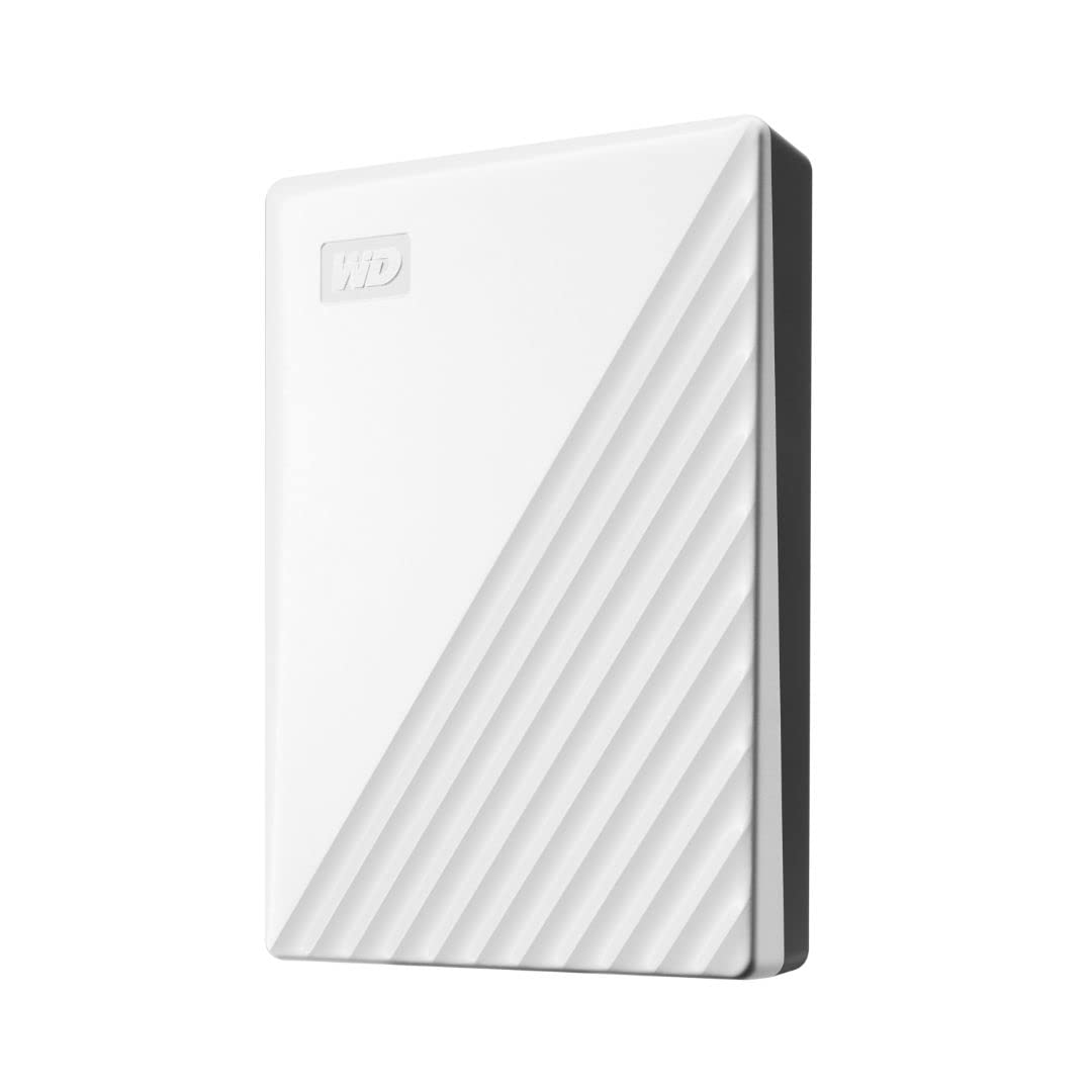 Western Digital 5TB My Passport Portable External Hard Drive with password protection and auto backup software, White - Western DigitalBPKJ0050BWT-WESN