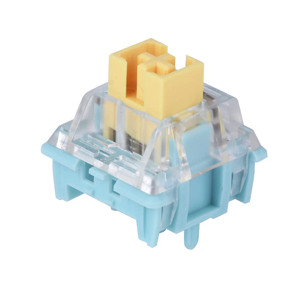 EPOMAKER Sea Salt Silent Mechanical Keyboard Switches Set, 5-Pin Switch, Pre-Lubed Linear Switch with LED Slot, 35 Pieces for Mechanical Keyboard