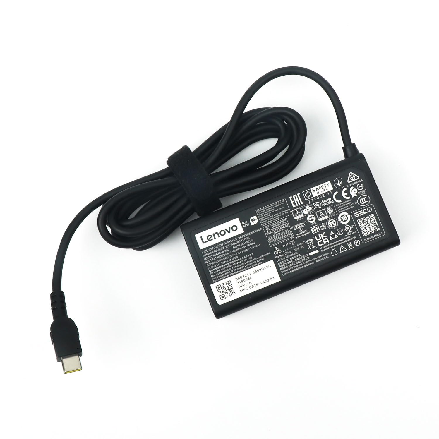 Lenovo Laptop Charger 65W Watt USB Type C(USB-C) AC Power Adapter - ThinkPad X1 Carbon Gen 11,E16, ADLX65YDC3E