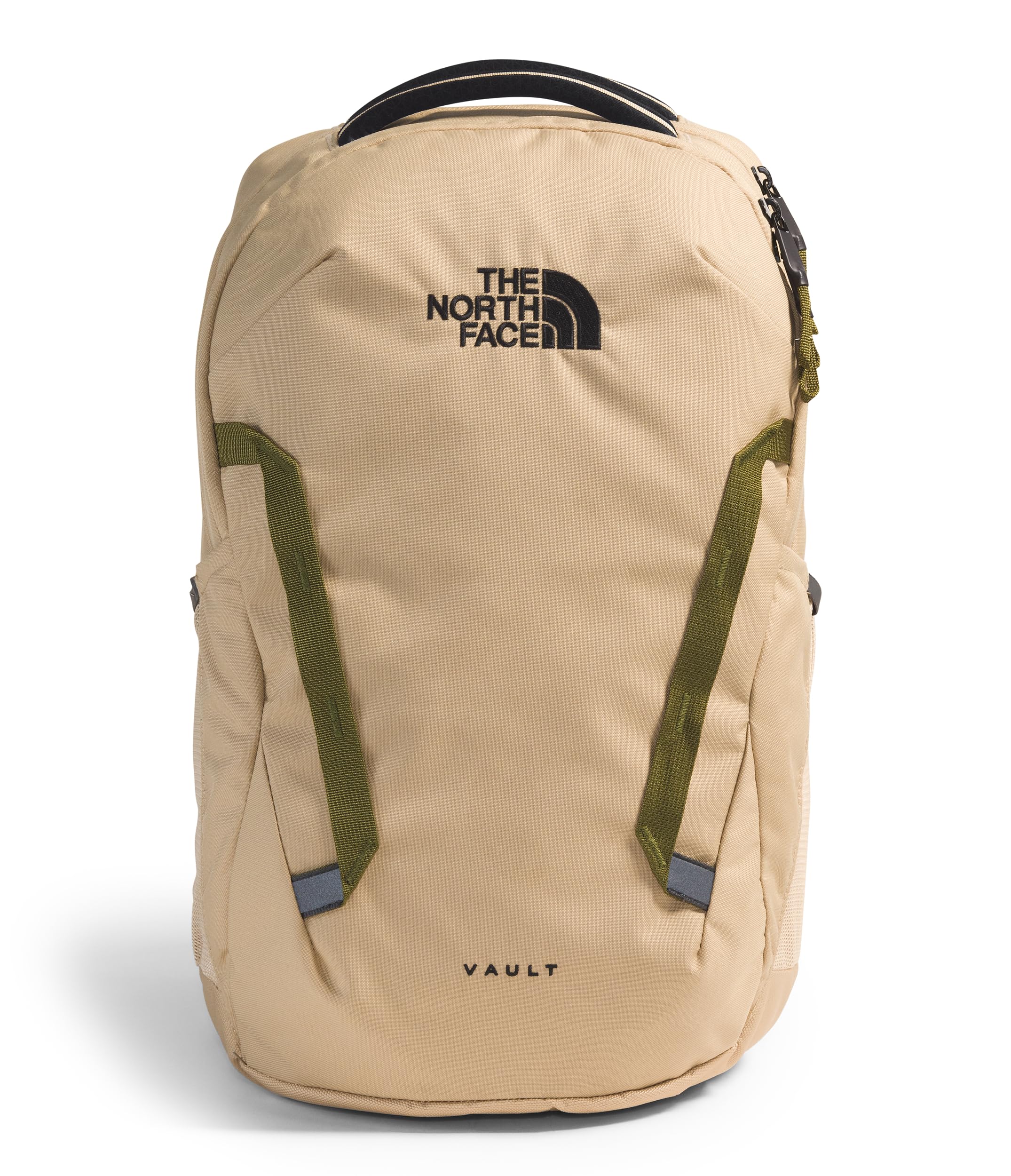 THE NORTH FACE Vault Everyday Laptop Backpack | Commuter Travel Bag with Water-Repellent Finish, Spacious Main Compartment, Khaki Stone/TNF Black, One Size