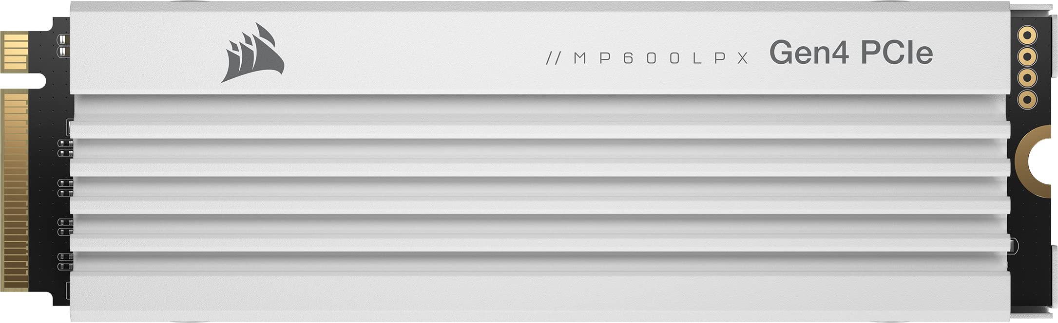 Corsair MP600 PRO LPX 2TB M.2 NVMe PCIe x4 Gen4 SSD - Optimised for PS5 (Up to 7,100MB/sec Sequential Read & 6,800MB/sec Sequential Write Speeds, High-Speed Interface, Compact Form Factor) White