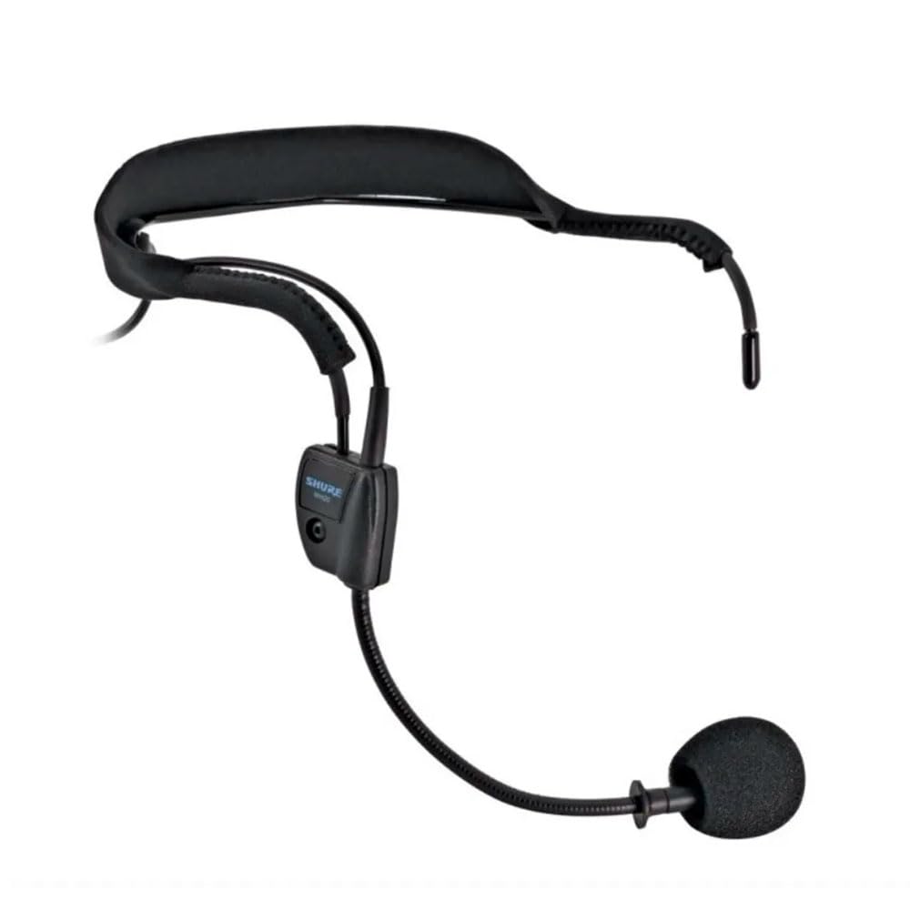 Shure WH20 Dynamic Headset Microphone (Wired) - Rugged, Lightweight, Secure Fit for Active Mic Users, for Instructors/Musicians, 3-pin Male XLR Connector with Detachable Belt Clip (WH20XLR)