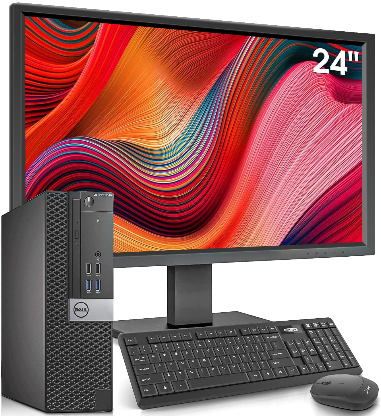 Dell OptiPlex Desktop Computer with 24 inch Monitor PC and Monitor Bundle, i7-6700 3.4GHz,16GB Ram New 512GB SSD,Intel AC7260 Built-in WiFi Bluetooth,HDMI,Refurbished Desktop,Windows 11 Pro (Renewed)
