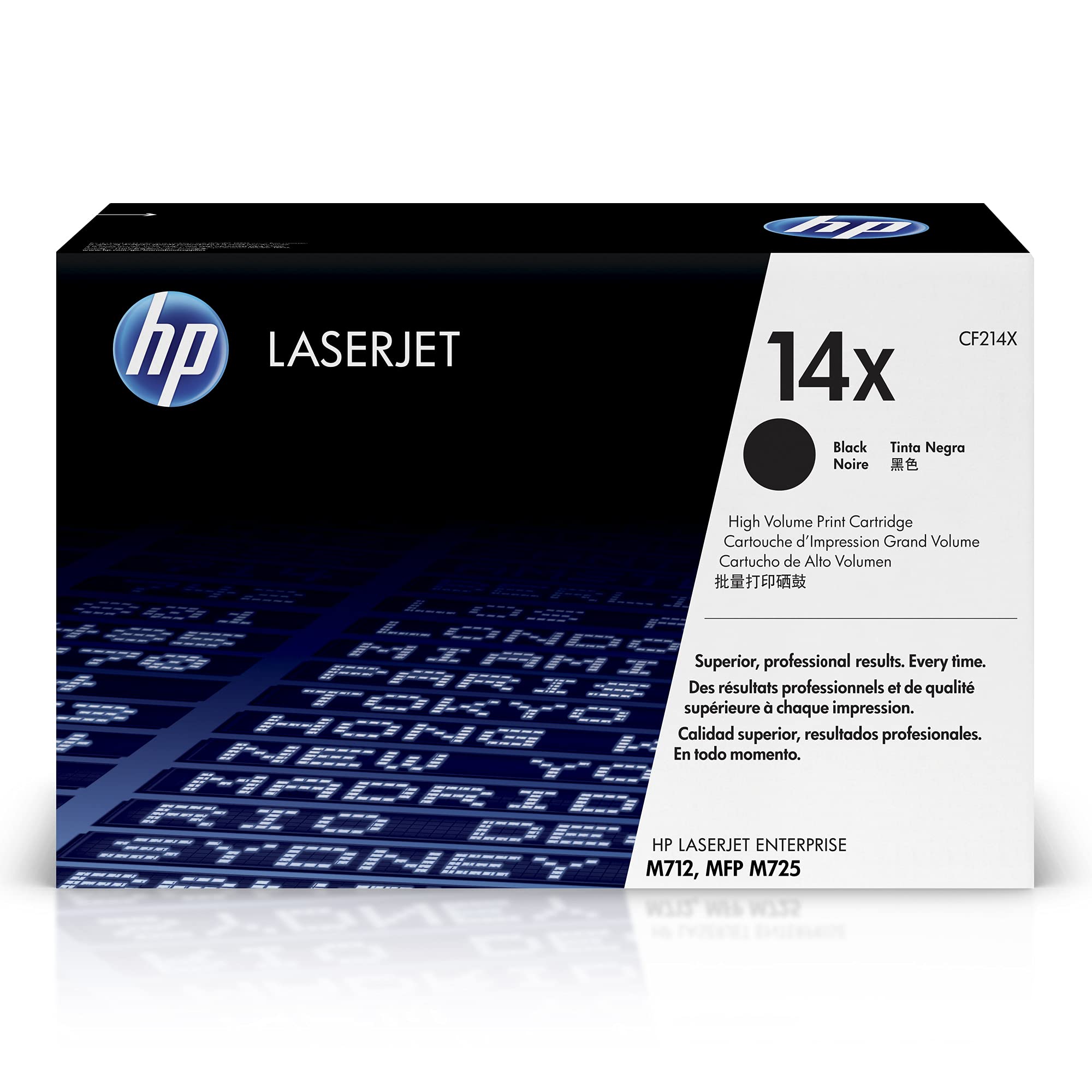 HP 14X Black High-yield Toner Cartridge | Works with HP LaserJet Enterprise M712 Series, HP LaserJet Enterprise MFP M725 Series | CF214X
