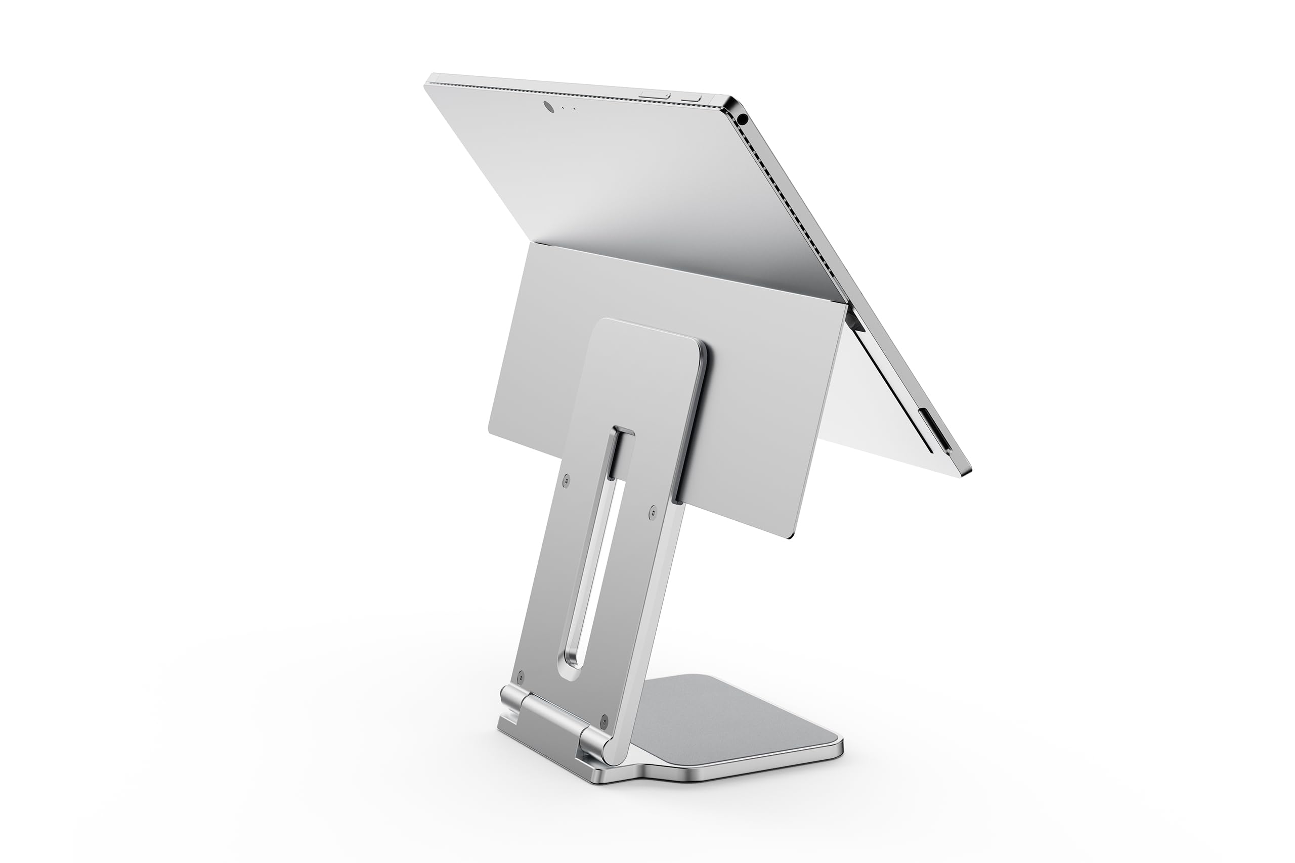 Kensington Elevated Stand Adjustable for Surface Stand for Desk, on-Skid Tablet Holder Designed for Surface Pro, Silver (K58277WW)