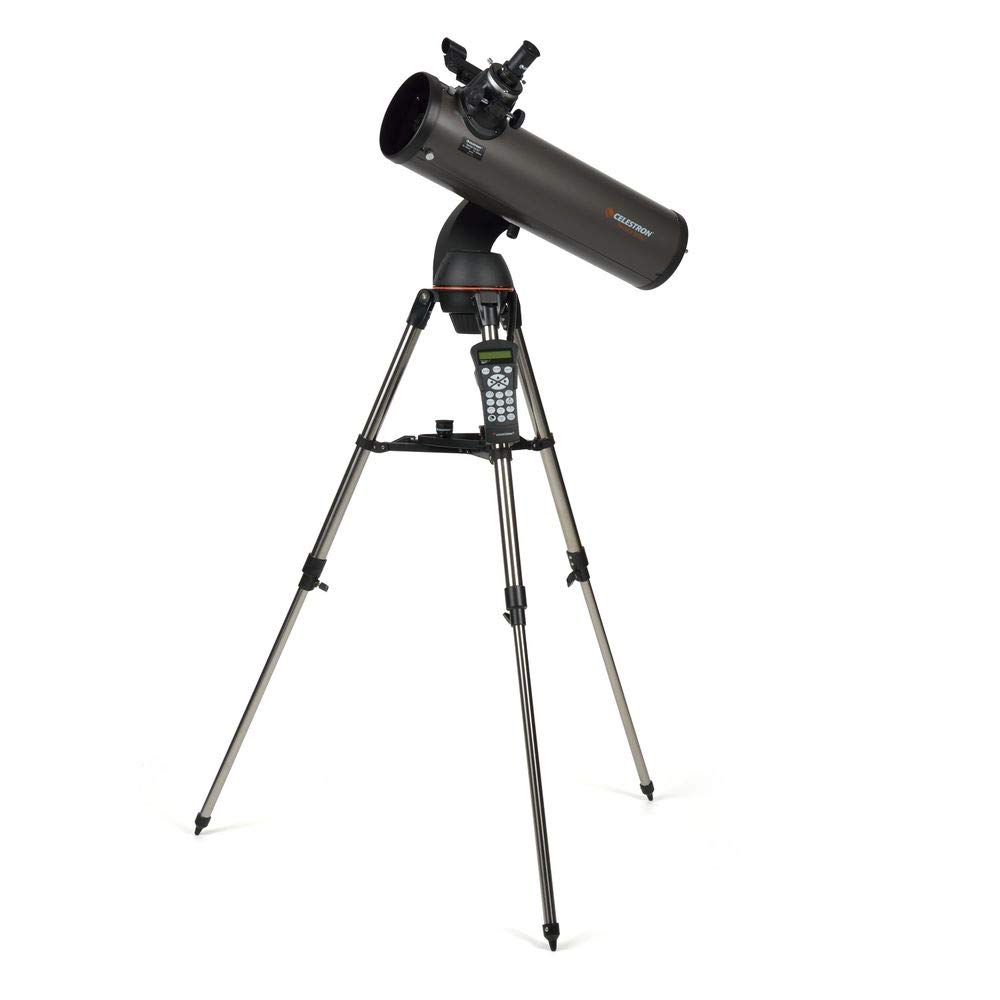 Celestron 31145 NexStar 130SLT Portable Computerised Newtonian Reflector Telescope with Quick-Release Fork-arm Mount, Accessory Tray and 'Starry Night' Special Edition Software, Grey