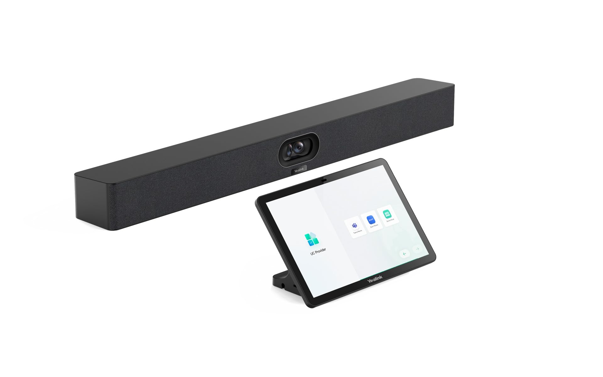 Yealink MeetingBar A40-031 - All-in-One 4K Video Conferencing Solution with Dual 48MP Cameras, 120° Field of View, 8MEMS Microphone Array, CTP25 Touch Panel, Compatible with Microsoft Teams and Zoom
