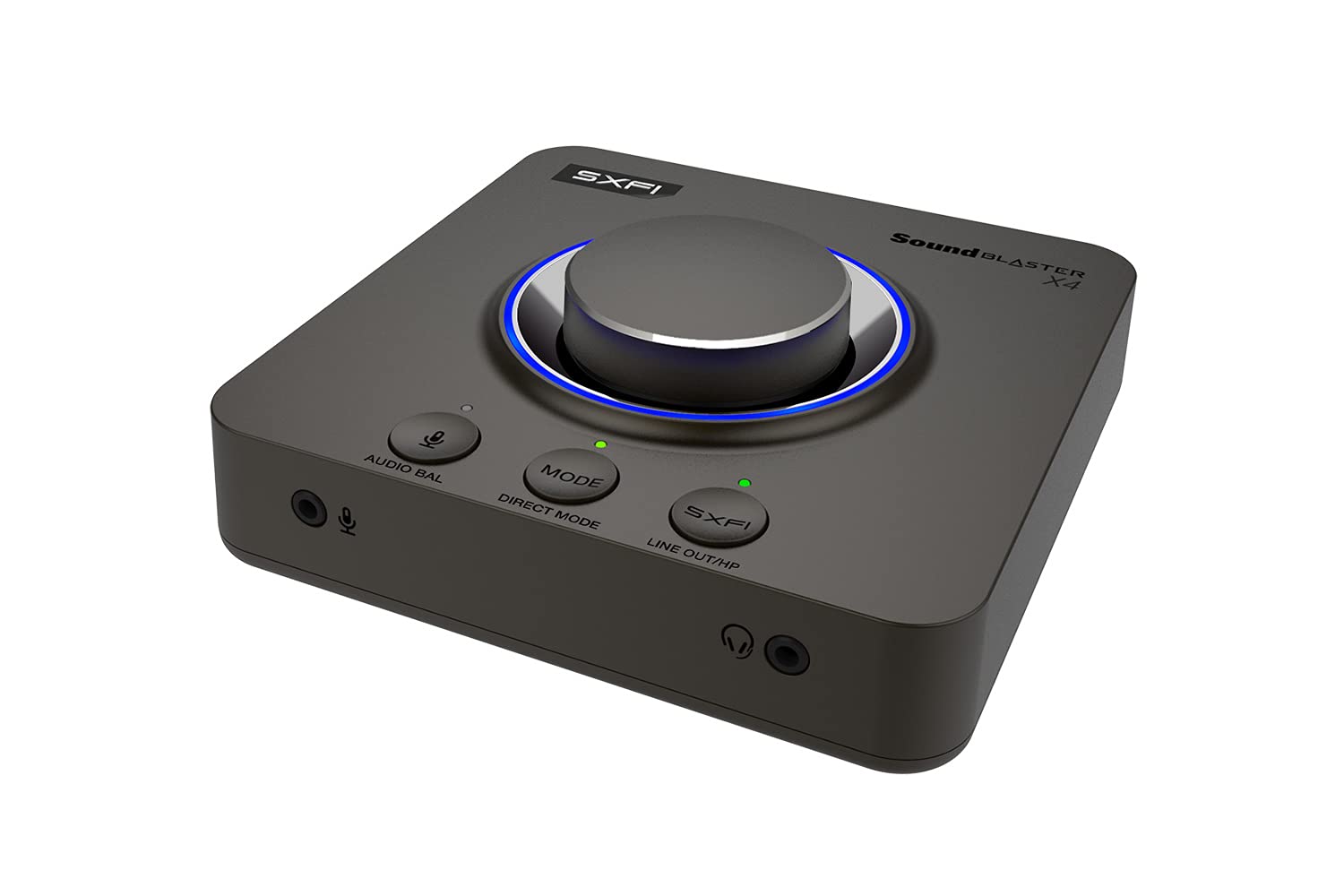 Creative Sound Blaster X4 Hi-Res 24bit/192kHz DAC USB Externo y Tarjeta de Sonido Amp, Multicanal, Sonido Surround Discreto 7.1, Entrada de Cascos para PC, Mac