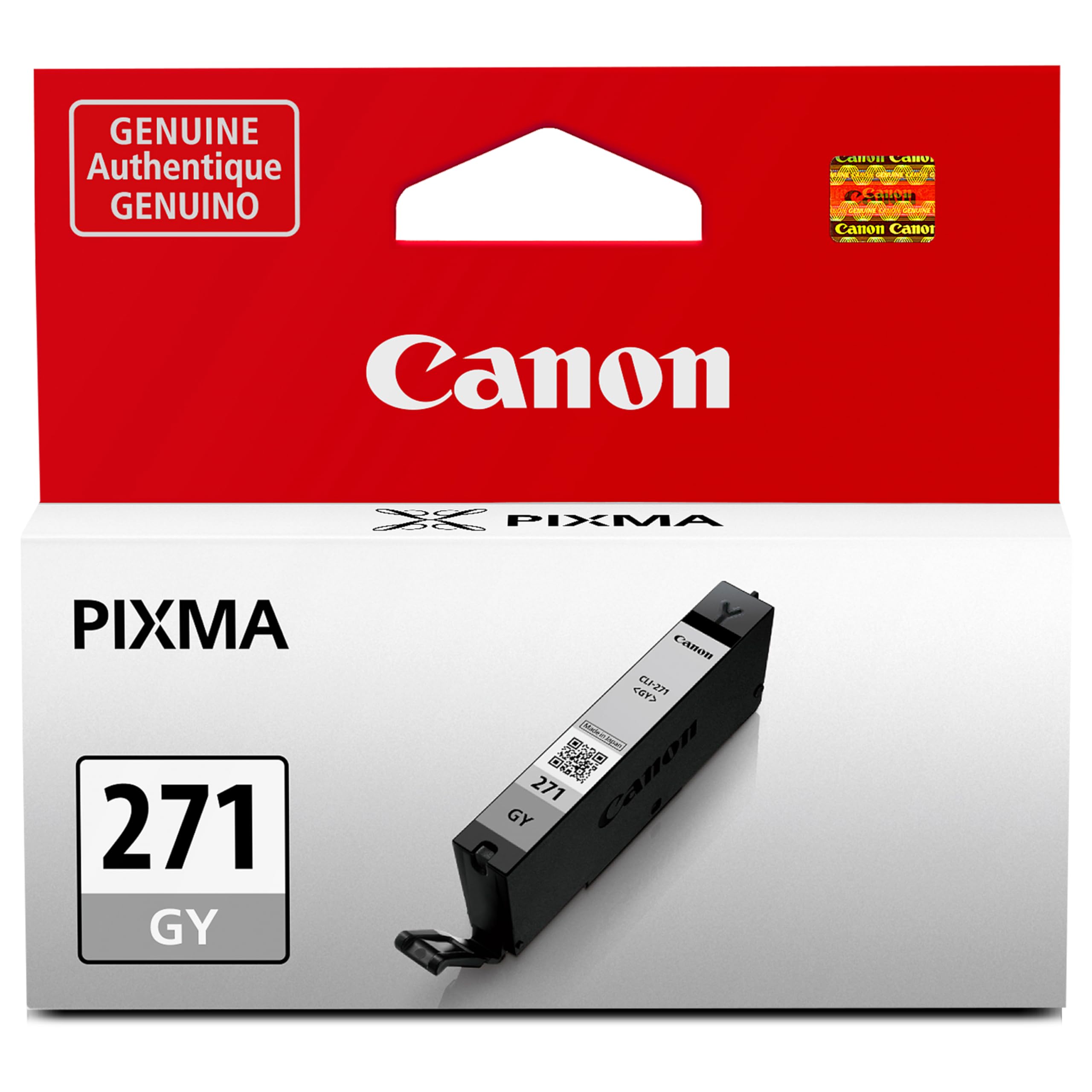 Canon CLI-271 Genuine Gray Ink Tank, Compatible with MG7720, TS8020, and TS9020 Printers
