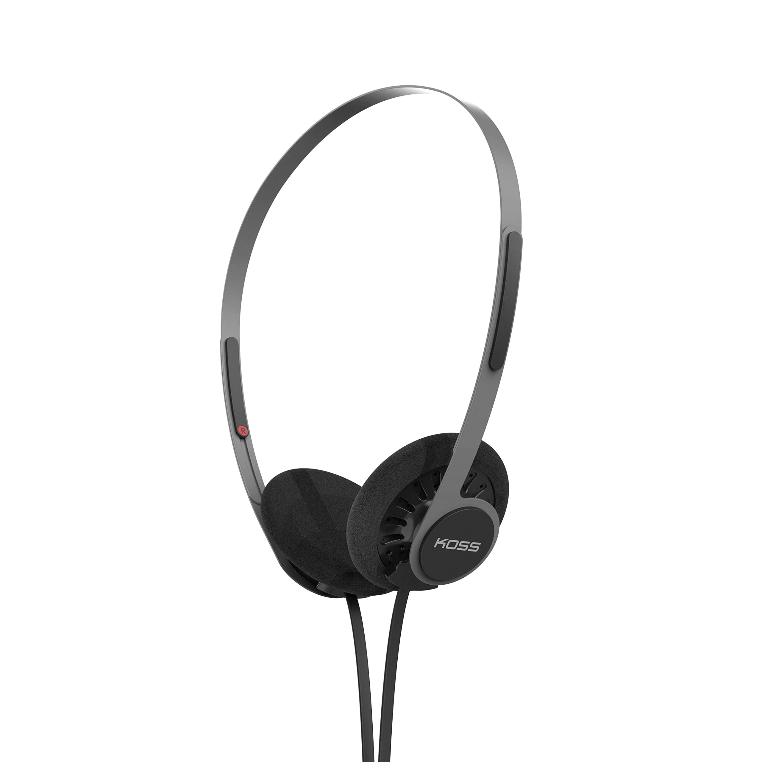 Koss KPH40 Utility On-Ear Headphones, Detachable Interchangeable Cord System, Retro Style, Ultra Lightweight Design (Stealth Black)