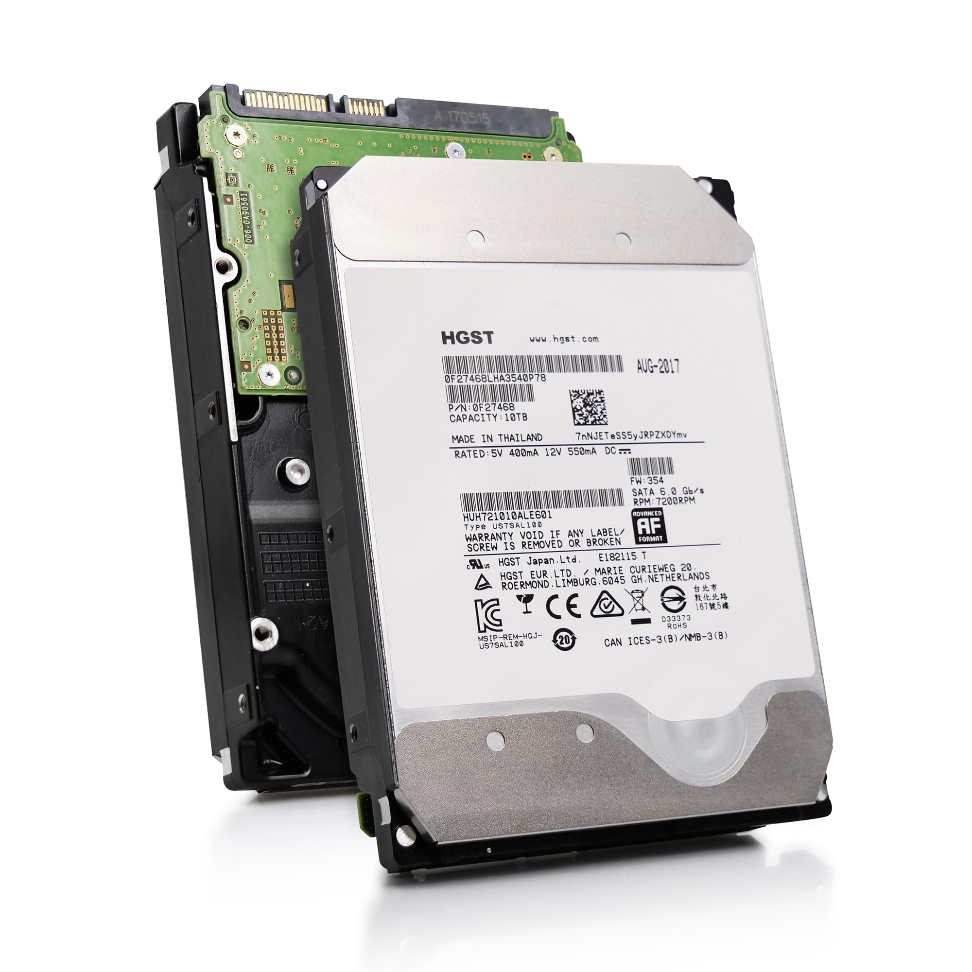 Hitachi HGST WD Ultrastar DC HC510 10TB 7200RPM SATA 6Gb/s 3.5-inch SED Hard Drive - HUH721010ALE601 (0F27605) (Renewed)