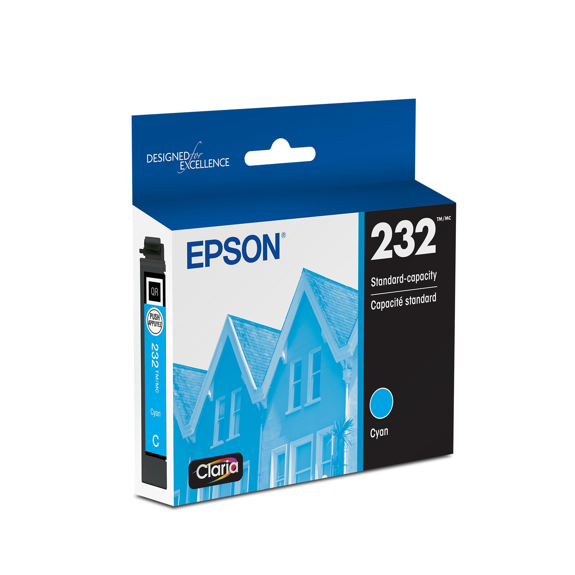 Epson T232 Cyan Ink Cartridge, Standard Capacity