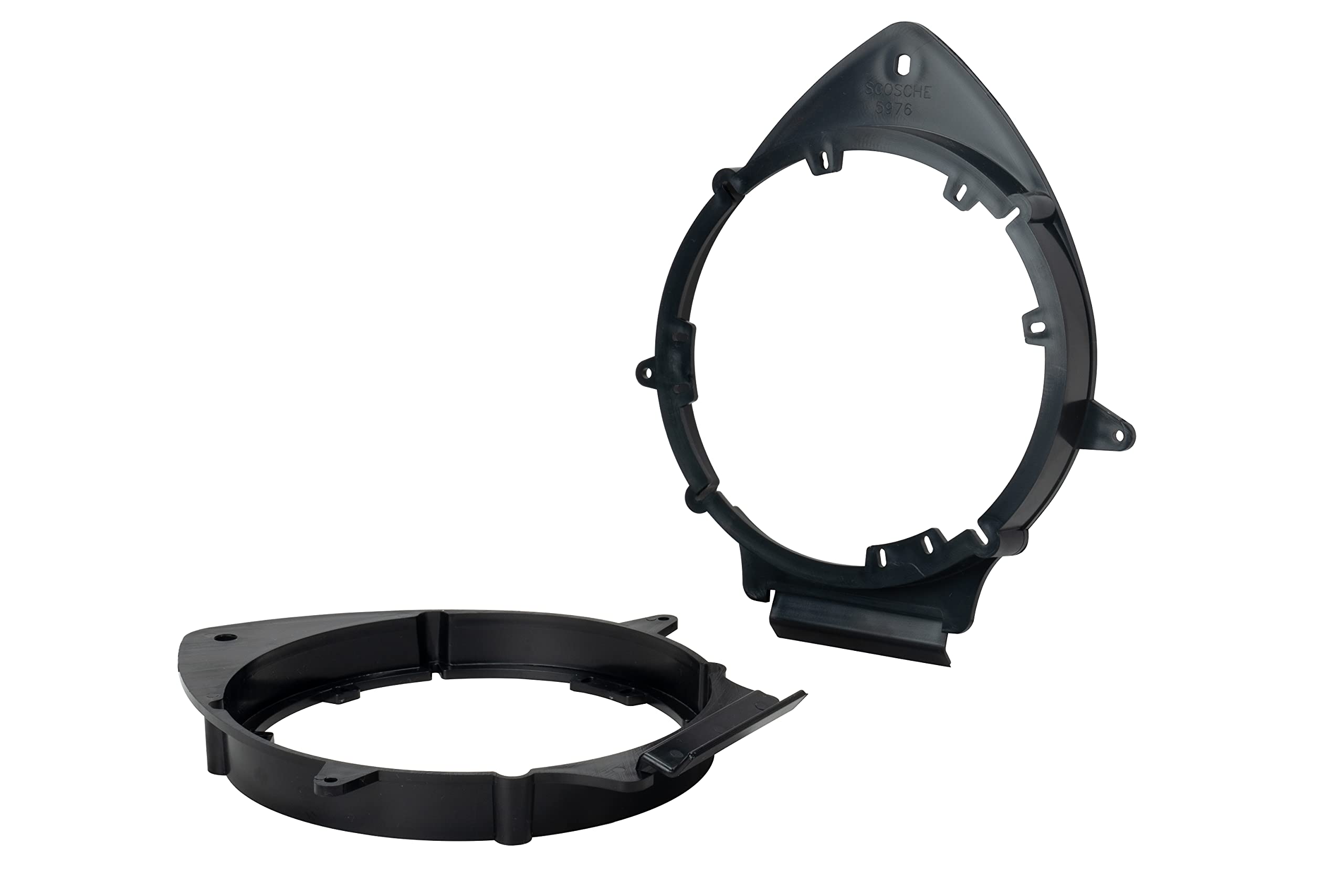 Scosche SAGMHR634 6.5”-6.75” Speaker Adapters Compatible with Select 2005-20 GM Vehicles - 6 1/2" to 6 3/4" Adapter Spacer for Car Door Speakers - Sold in Pairs - See Fit Guide in Image for Vehicles