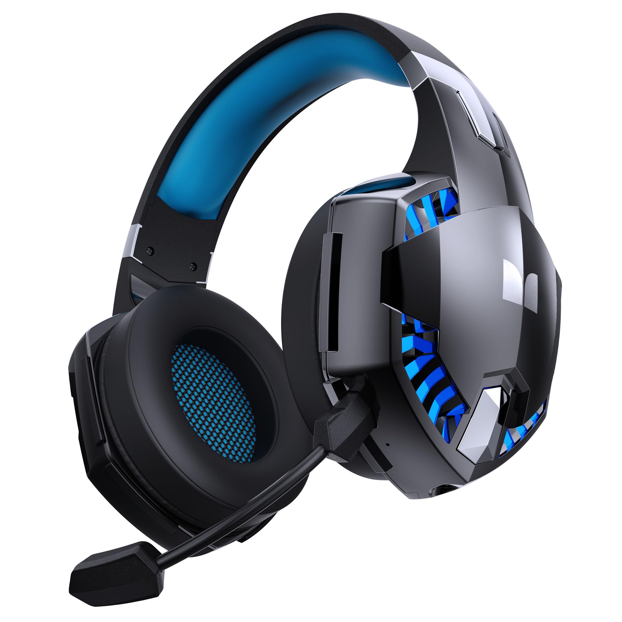 Monster Mission 300 Wireless Gaming Headset, 2.4GHz/Bluetooth Gaming Headphones, Low Latency, Stereo, Audio Location Recognition, 48H Battery Life, Suitable for PS5, PC, PS4 and Other Gaming Devices