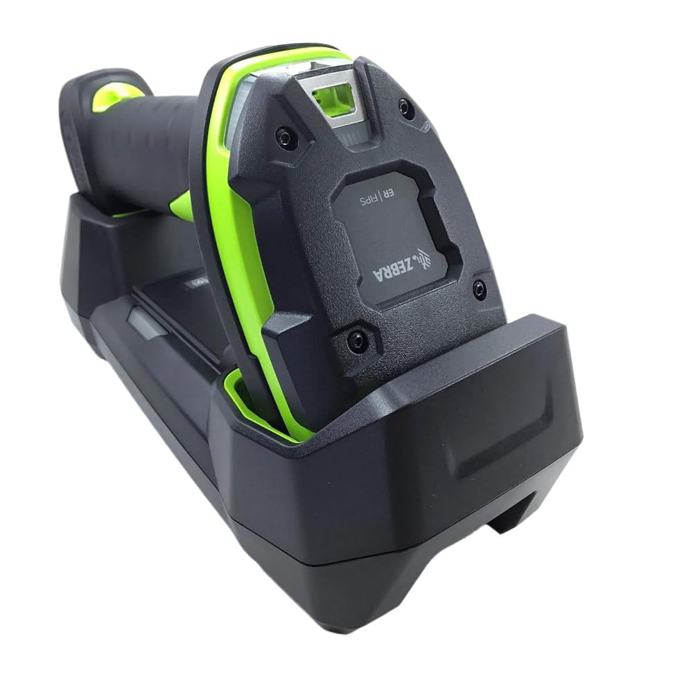 Zebra DS3678-ER (Extended Range) Ultra-Rugged Cordless 2D/1D Barcode Scanner/Linear Imager Kit, Bluetooth, FIPS, Vibration Motor, Includes Cradle, Power Supply and Heavy-Duty USB Cable (CBA-U42-S07)