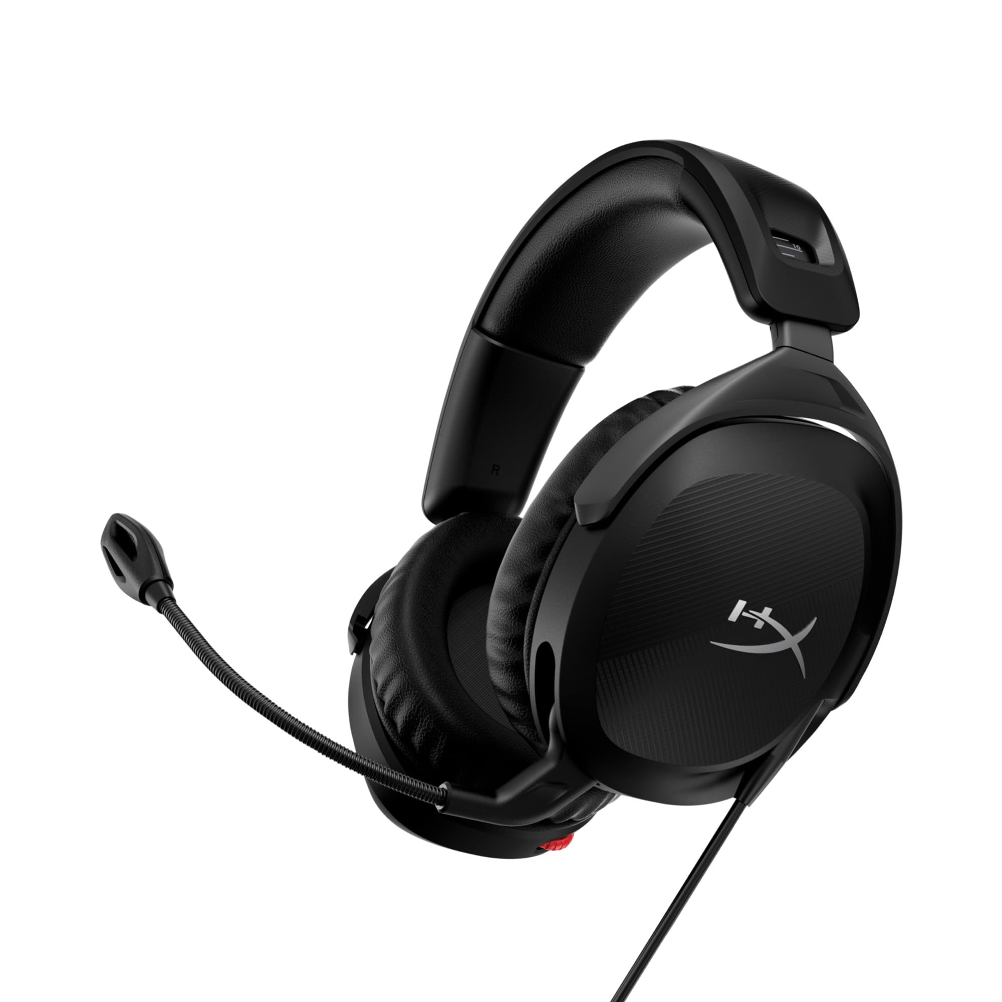 HyperX Cloud Stinger 2 – Wired PC Gaming Headset with Mic Noise Cancelling Over-Ear DTS Headphone:X Spatial Audio 50mm Drivers Swivel-to-mute Premium Leatherette for Windows Desktop, Black (Renewed)