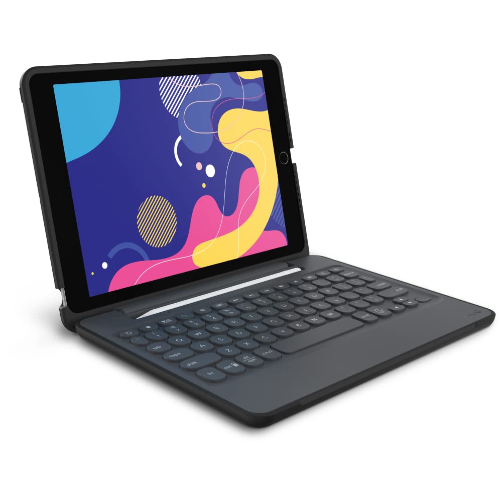 ZAGG Rugged Education Keyboard for Apple iPad 10.2" (7th/ 8th/ 9th Gen) 6FT Drop Protection | Durable | Black
