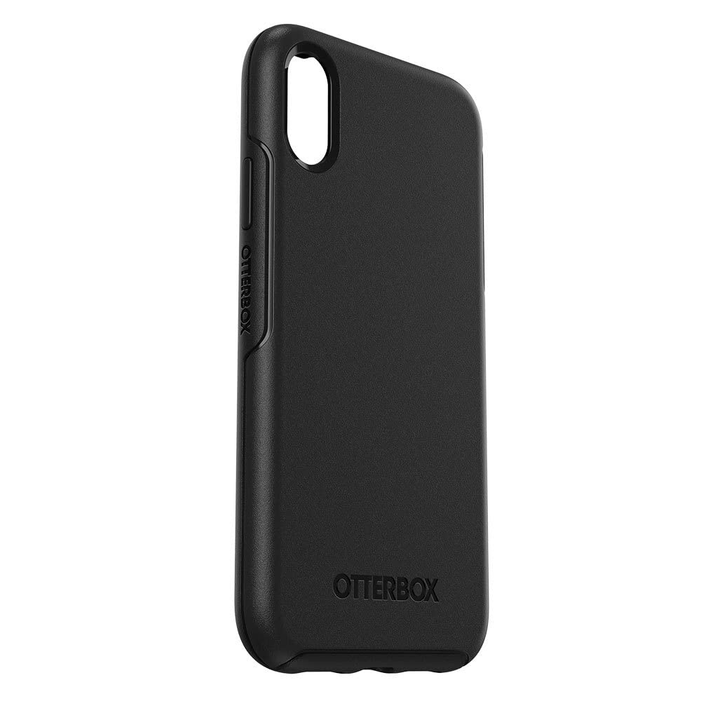 OtterBox iPhone XR Symmetry Series Case - Black, Ultra-Sleek, Wireless Charging Compatible, Raised Edges Protect Camera & Screen