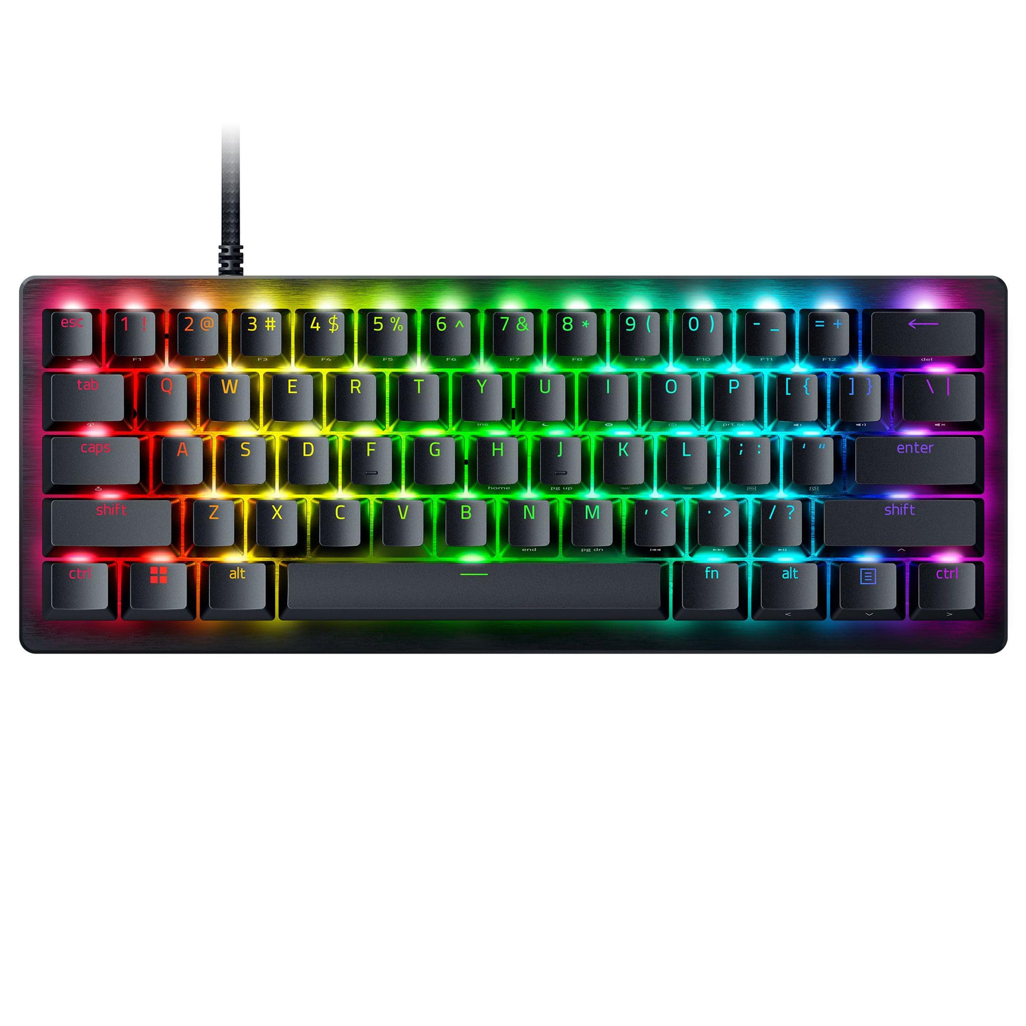 Razer Huntsman V3 Pro Mini 60% Gaming Keyboard: Analog Optical Switches w/Rapid Trigger & Adjustable Actuation - Onboard Adjustments - Dual-Purpose Mod Keys - Doubleshot PBT Keycaps - Black… (Renewed)
