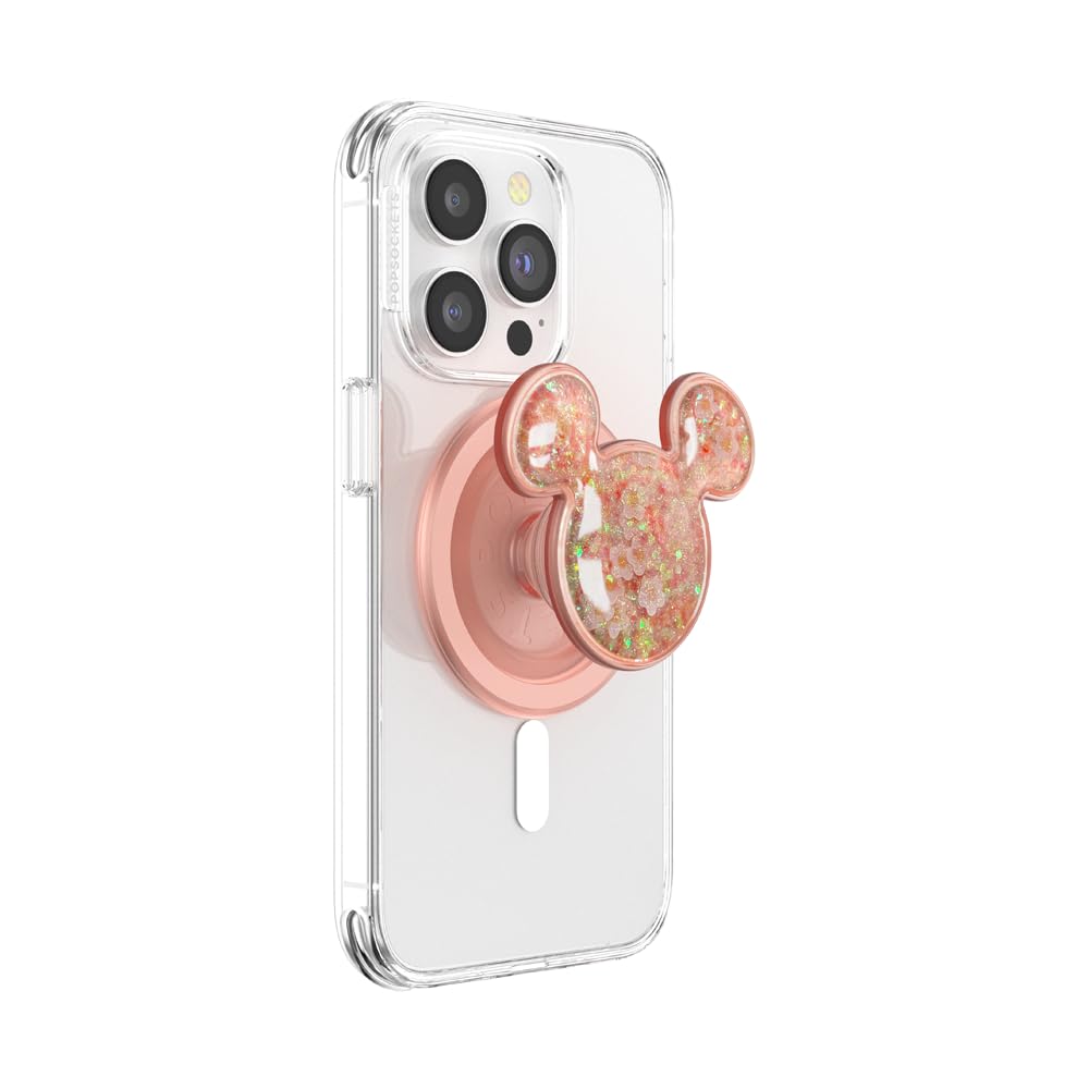 PopSockets Phone Grip for MagSafe with Kickstand, Magnetic Stand, Swappable Top, Secure Hold for iPhone MagSafe Cases, Phone & Tablet Grip, Disney - Tidepool Earridescent Daisy Charm