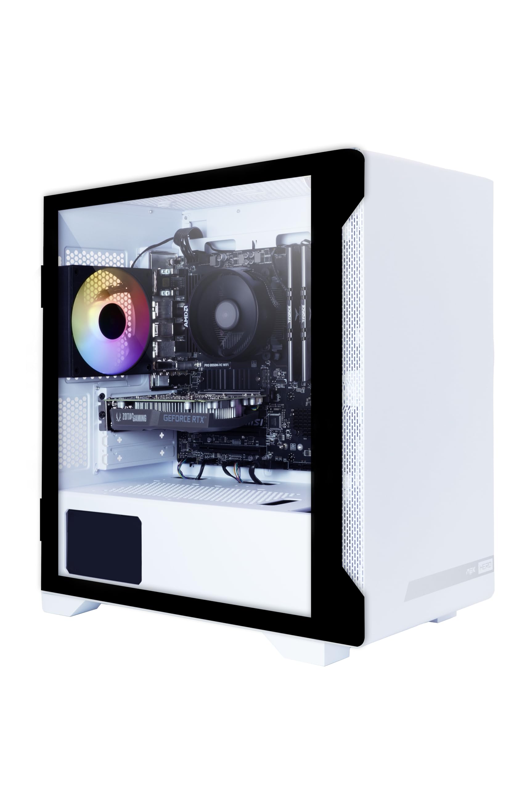 ZOTAC MEK AI-Enhanced Gaming PC Desktop Computer - NVIDIA GeForce RTX 3050, AMD Ryzen 5 5500 4.2GHz, 16GB DDR4, 500GB NVME M.2 SSD, 650W 80+ Gold PSU, WiFi 6E, Windows 11 Home