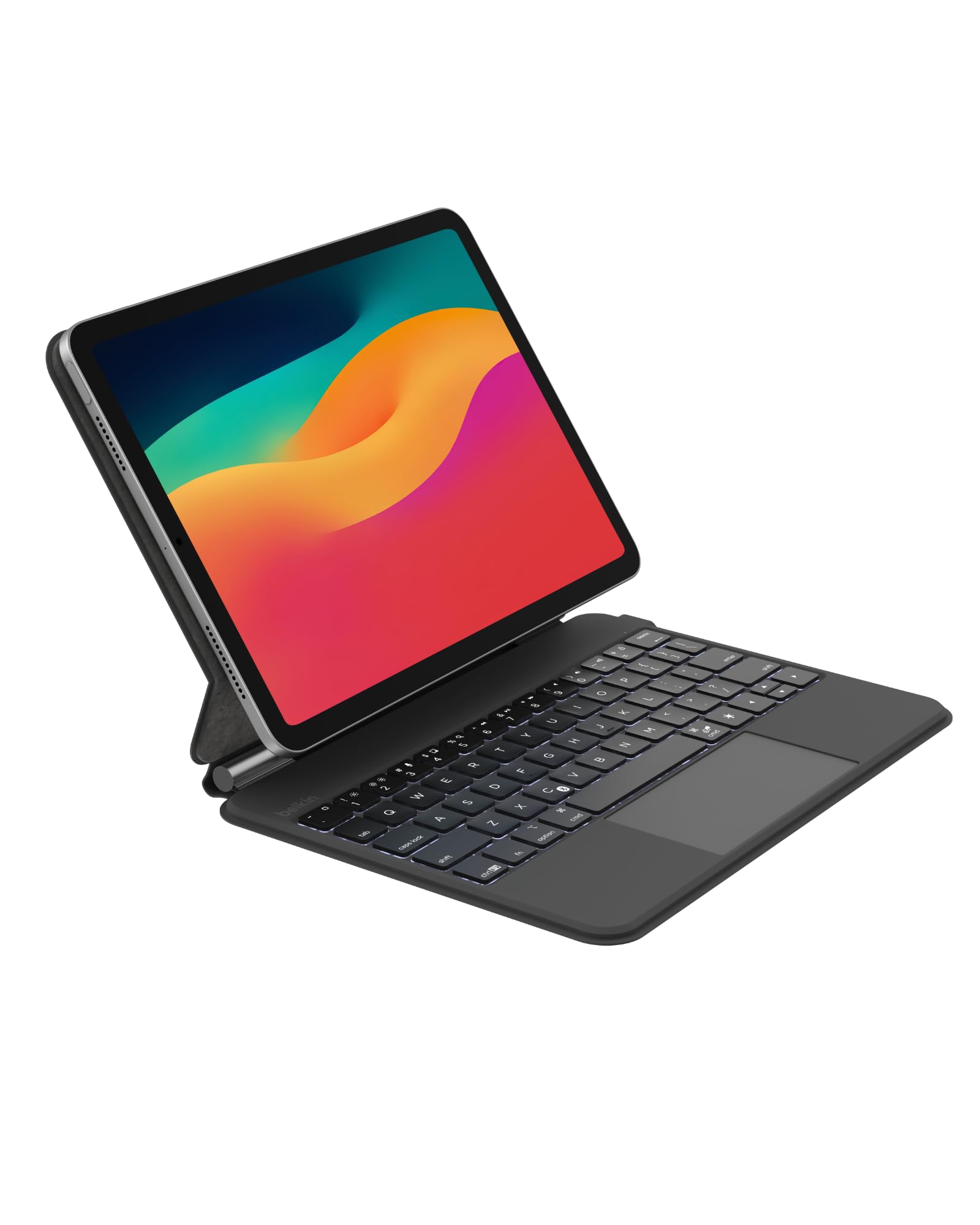 Belkin Pro Keyboard Case w/Magnetic Stand, Backlit Bluetooth Keyboard, Multi-Gesture Controls, Magnetic Apple Pencil Storage Compatibility, & Multimedia Keys for iPad Pro 11" (M4) - Black