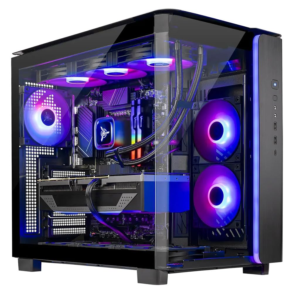 Skytech King 95 Gaming PC Desktop, Intel i7 14700F 2.1 GHz (5.3GHz Turbo), NVIDIA RTX 5070 Ti 16GB, 2TB Gen4 NVMe SSD, 32GB DDR5 RAM 6000 RGB, 850W Gold PSU, 360mm ARGB AIO, Wi-Fi, Win 11