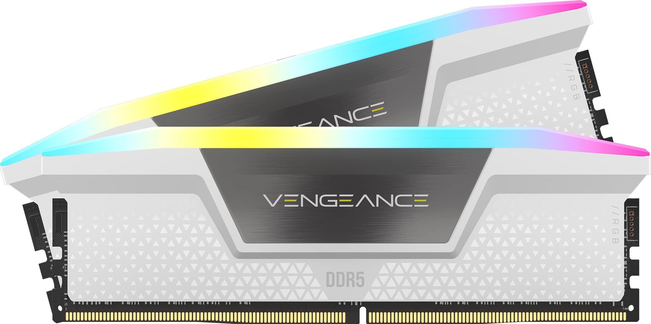 CORSAIR VENGEANCE RGB DDR5 RAM 32GB (2x16GB) 5200MHz CL40 Intel XMP iCUE Compatible Computer Memory - White (CMH32GX5M2B5200C40W)