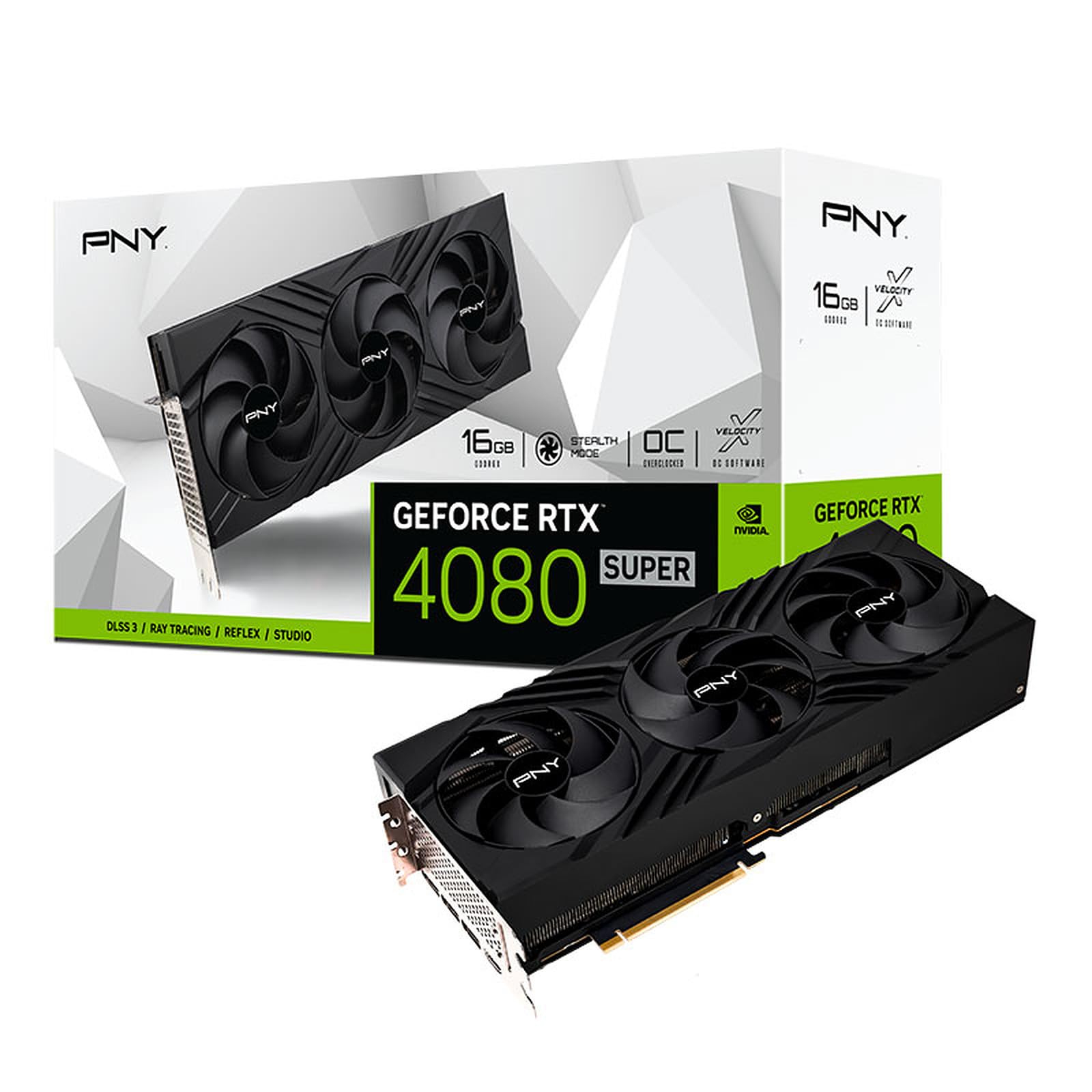 PNY RTX4080 Super Verto OC Triple Fan 16GB GDDR6X HDMI 3xDP