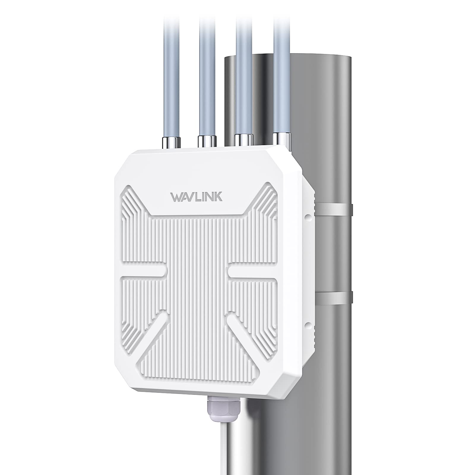 WAVLINK Outdoor WiFi 6 Extender AX1800, Wireless Outdoor Access Point, Long Range WiFi Extender Signal Booster with PoE, IP67 Weatherproof, 4x8dBi High-gain Antennas, for Farm, Yard, Campsite, Gazebo