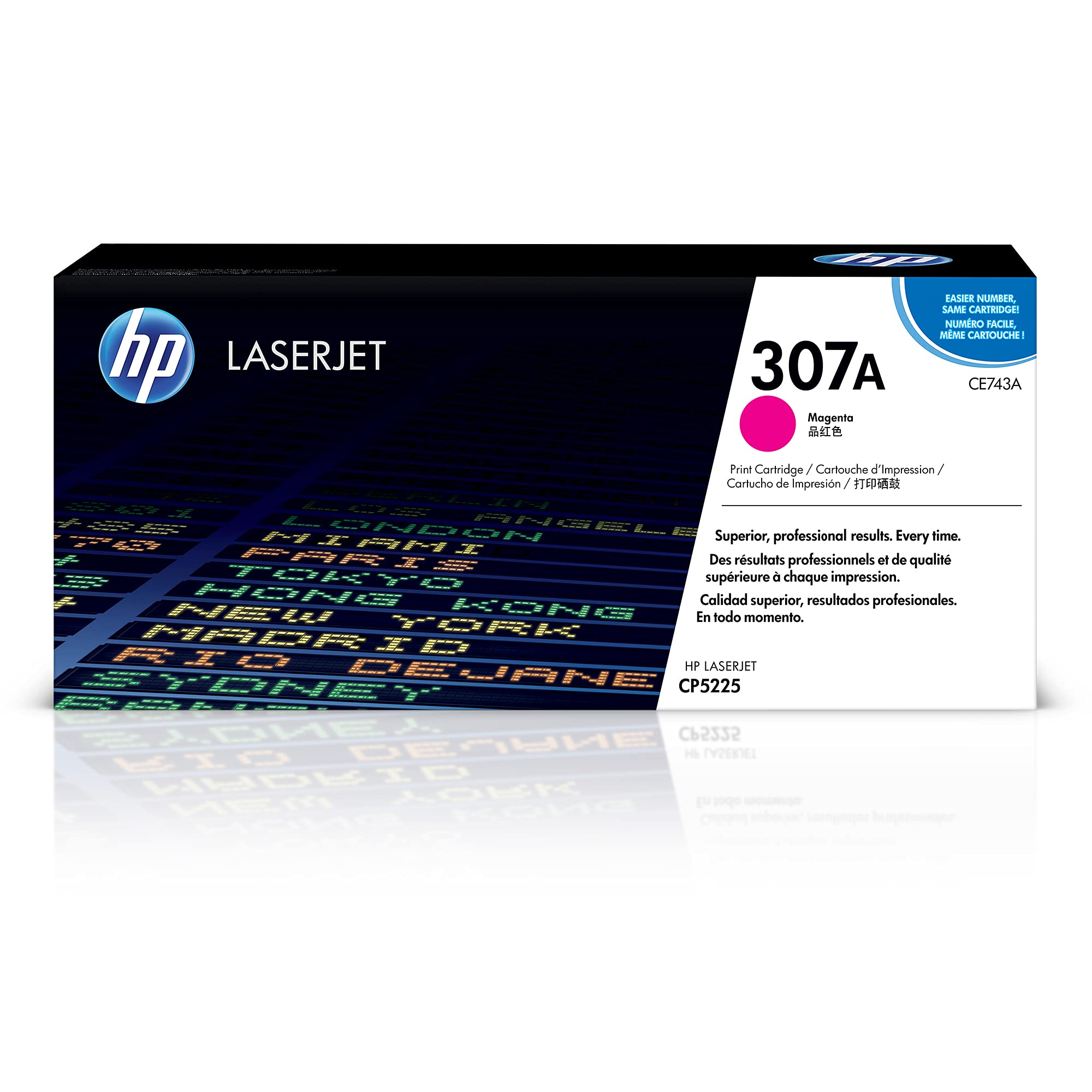 HP 307A Magenta Toner Cartridge | Works with HP Color LaserJet Professional CP5225 Series | CE743A