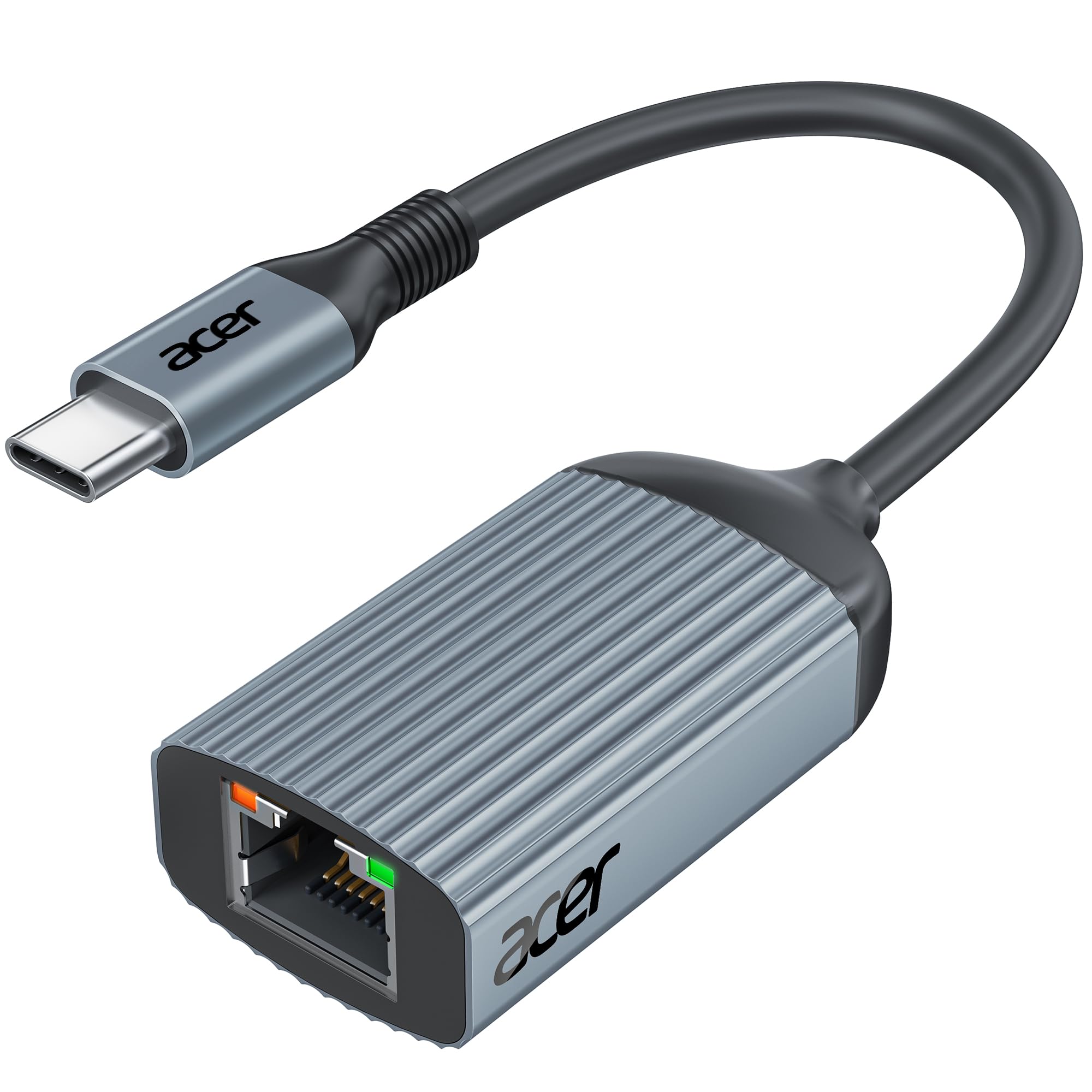 Acer USB C to Ethernet Adapter, Plug and Play RJ45 to Type C Network Dongle(Thunderbolt 3/4 Compatible), 1Gbps Aluminum USB-C LAN Adapter for Laptop, MacBook Pro/Air, iPad Pro, iPhone 15/16, Dell XPS