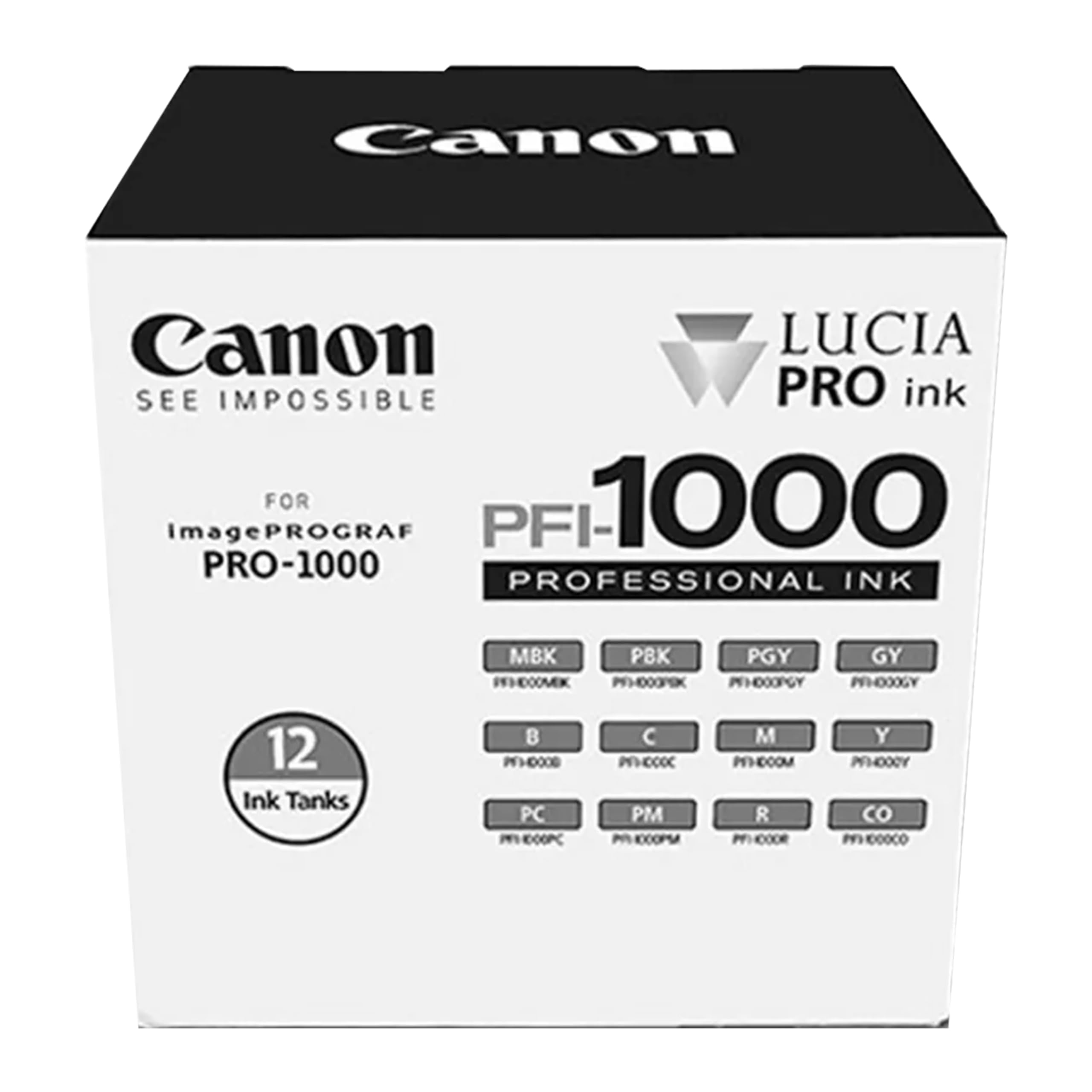 Canon PFI-1000 Genuine Twelve Ink Pack, Compatible with Compatible with ImagePROGRAF PRO-1000 Printers