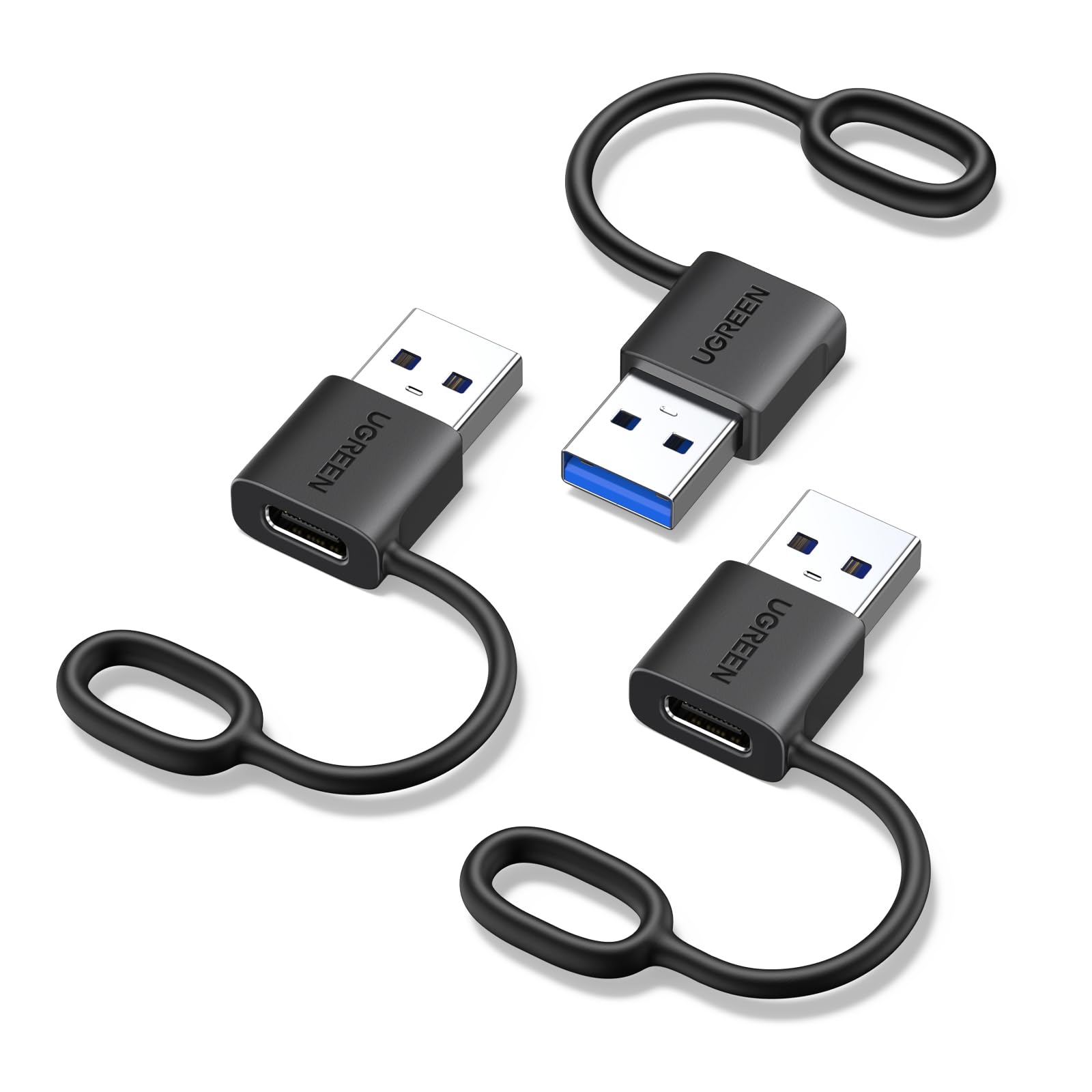 UGREEN USB C to USB Adapter 3 Pack, USBC Female to A Male Adapter Type C Charge Converter Compatible for iPhone 16 Pro Max,15 14 13 12 Plus,Apple Watch,Airpods,iPad Air Mini,Samsung Galaxy S25