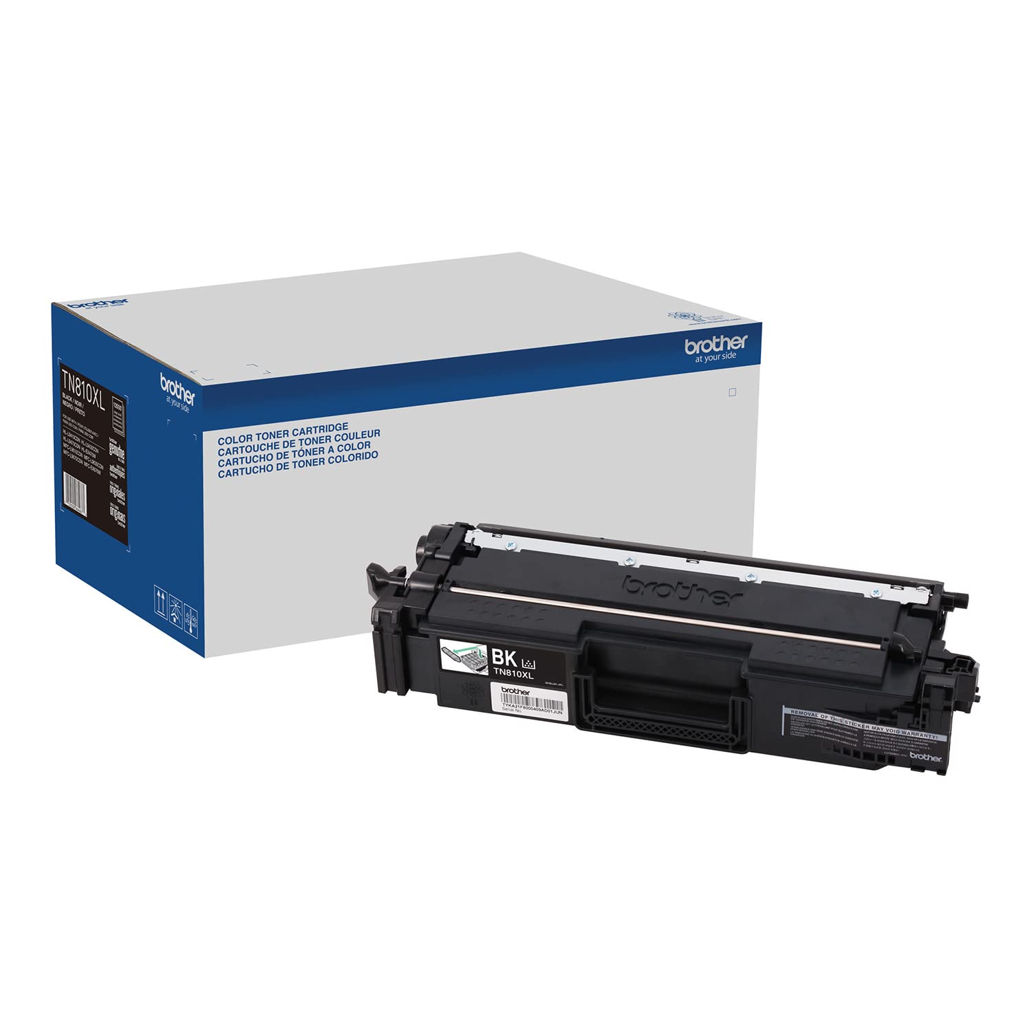 Brother Genuine High Yield Toner Cartridge, TN810XLBK, Replacement Black Toner, Page Yield Up to 12,000 Pages