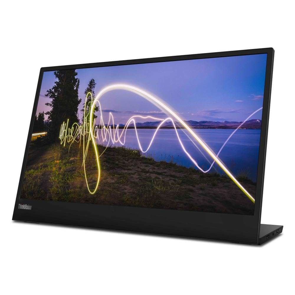 Lenovo ThinkVision M15 15.6" Full HD WLED LCD Monitor - 16:9 - Raven Black