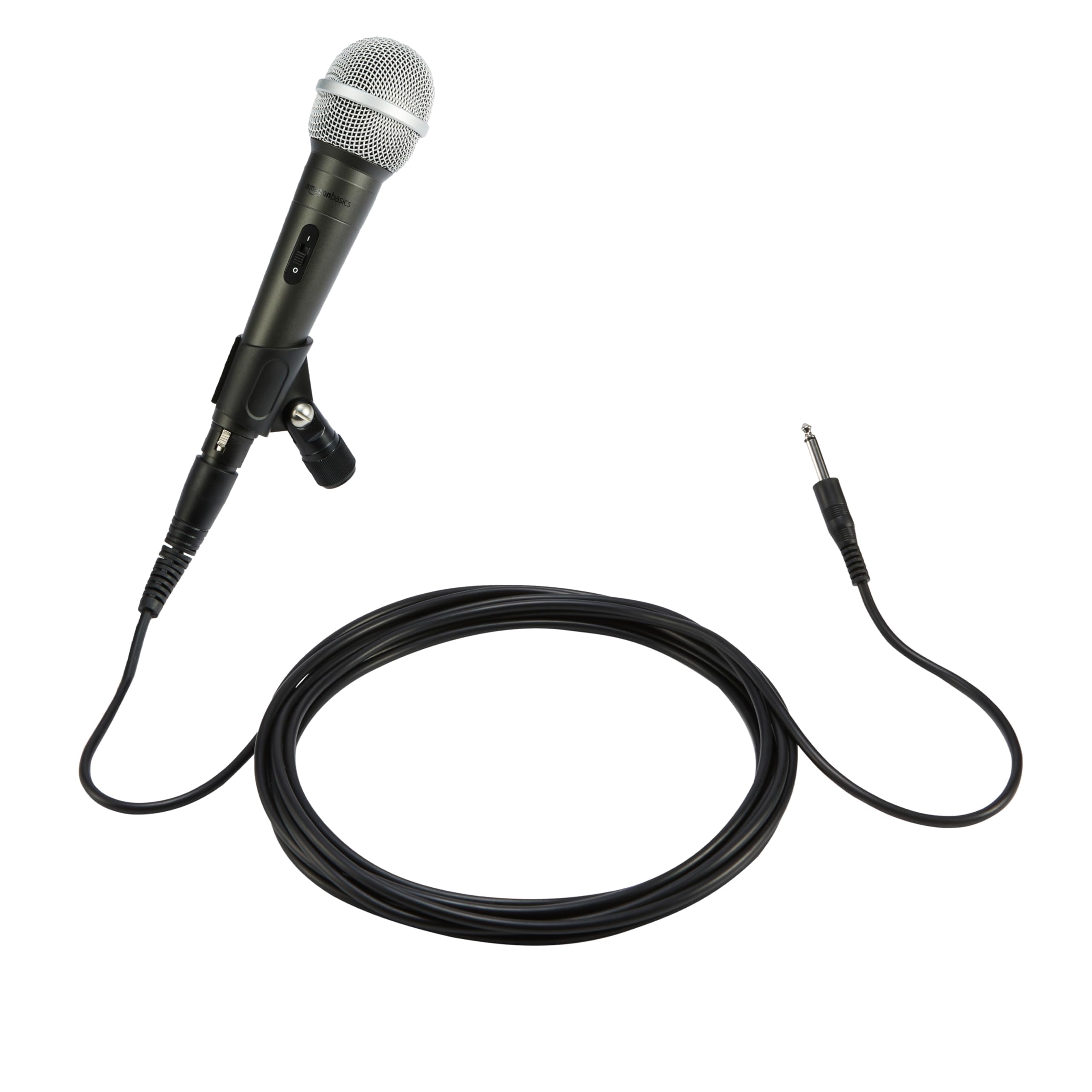 Amazon Basics Dynamic Microphone - Professional Vocal Mic with Cable for Karaoke, Podcasting, Live Performance