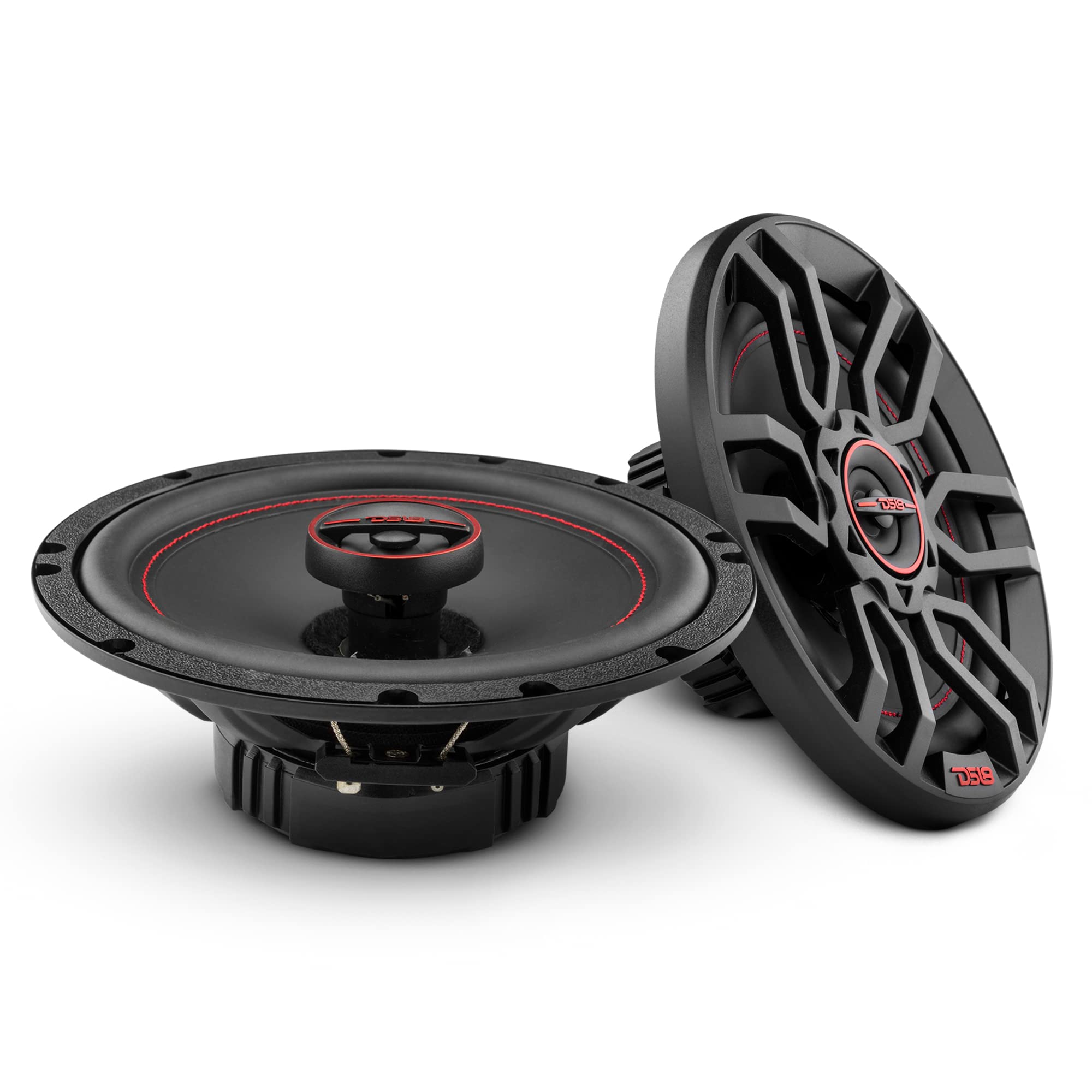 DS18 G6.5Xi GEN-X 6.5" 2-Way Coaxial Speakers 150 Watts Max Power 50 Watts RMS 4-Ohm - Mylar Dome Tweeters with Neodymium Magnet - Grill Included - Great for Car Stereo Sound System - 2 Speakers