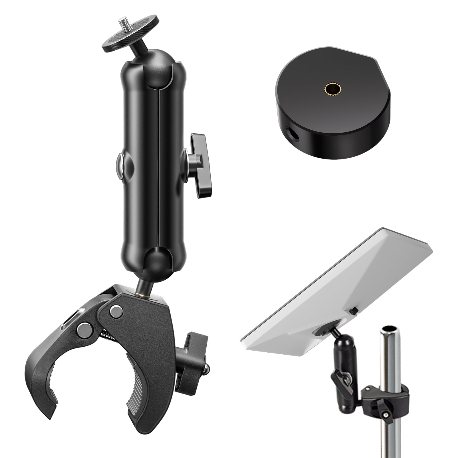 UBeesize Starlink Mini Mount (Old Version), Adjustable Clamp Mount Accessories for Starlink Mini Roof Rack RV Ladder Pole Mounting Kits, Compatible with 2024 Original Pipe Adapter