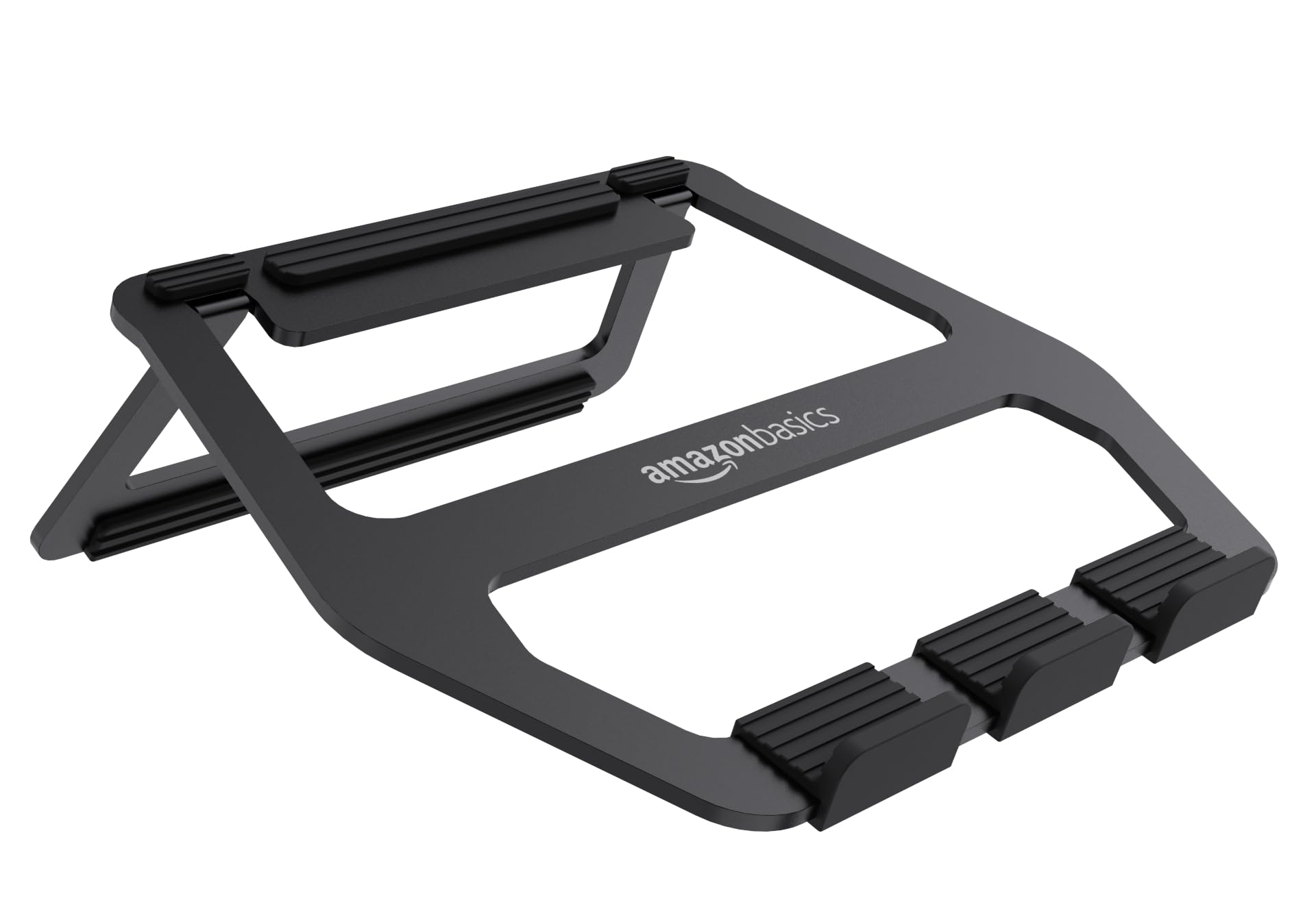 Amazon Basics Aluminum Portable Foldable Laptop Support Stand for Laptops up to 13", Black