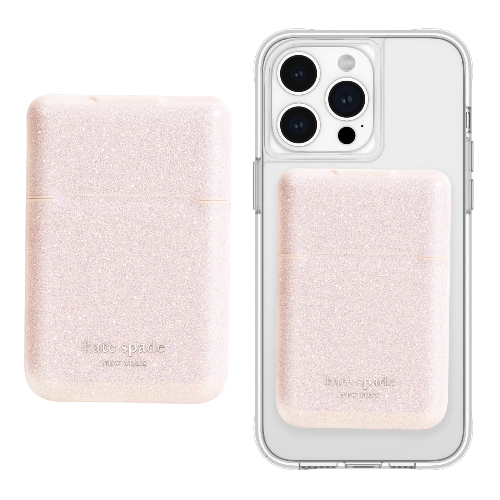 kate spade new york Magnetic Flip Phone Wallet/Card Holder, That Sparkle Pink