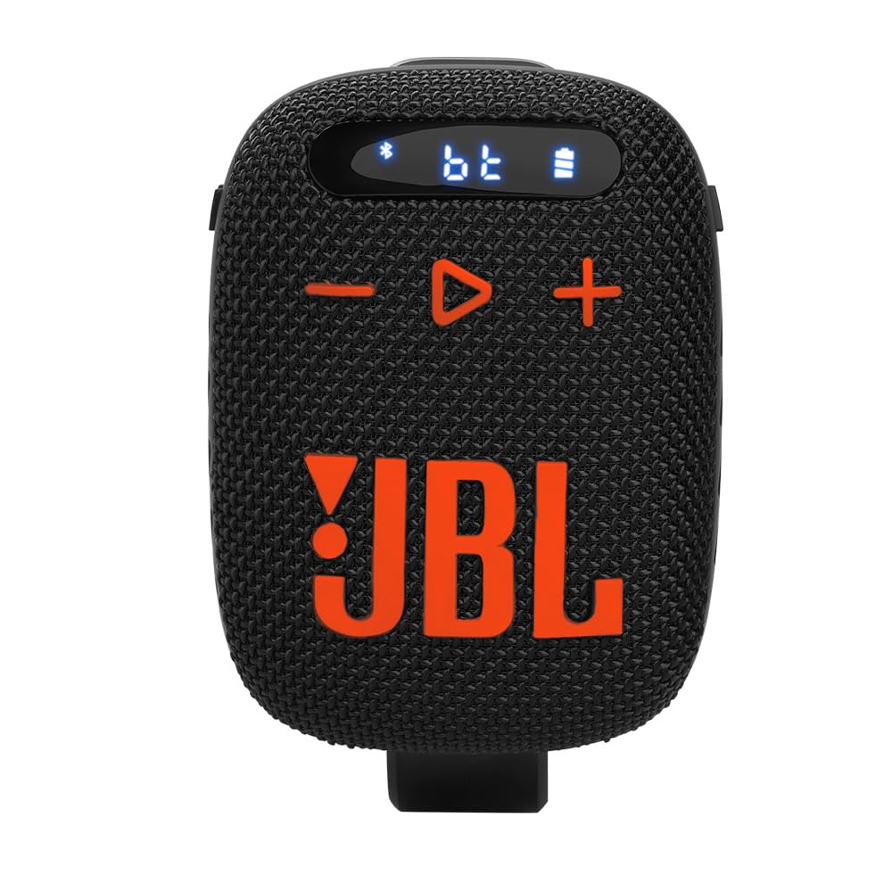 JBL Wind 3 FM Bluetooth Handlebar Speaker (Black/Orange)