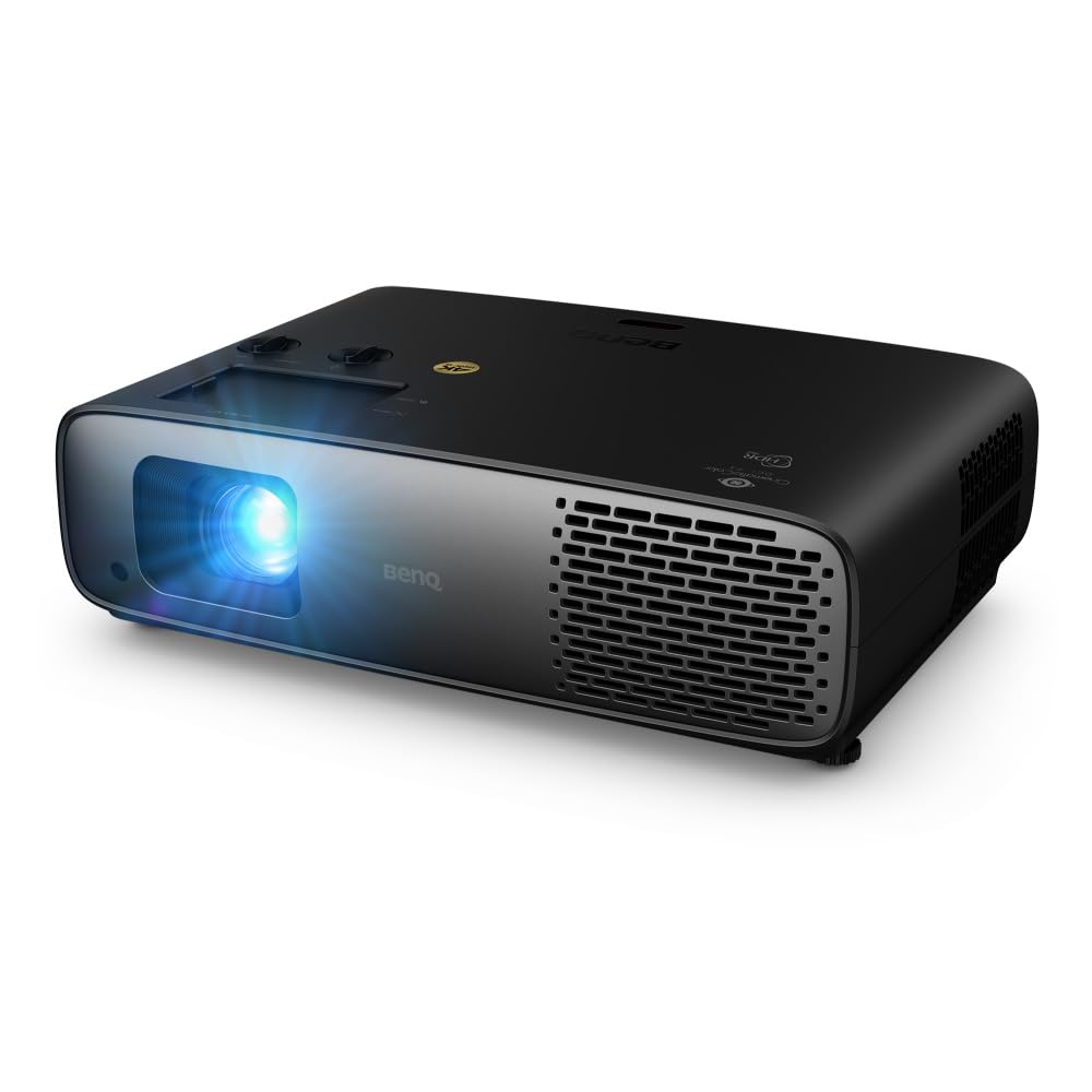 BenQ W4100i 4K HDR Smart Home Theater Projector, 3200 Lumens, 100% DCI-P3, Rec.709, Factory-Calibrated, Android TV with Netflix, 4-Way Lens Shift, HDR10+ & HLG Support, LED Long Lifespan