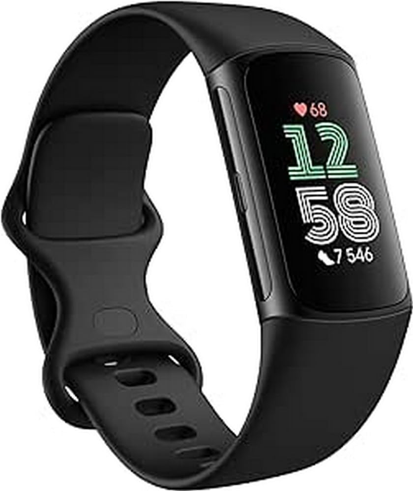 Fitbit Charge 6 Activity Tracker - Heart Rate Monitoring, 7-Day Battery, Google Apps, Maps & Wallet, Comprehensive Health Insights, Sleep & Activity Analysis, S & L Bands, German Spec, Obsidian/Black