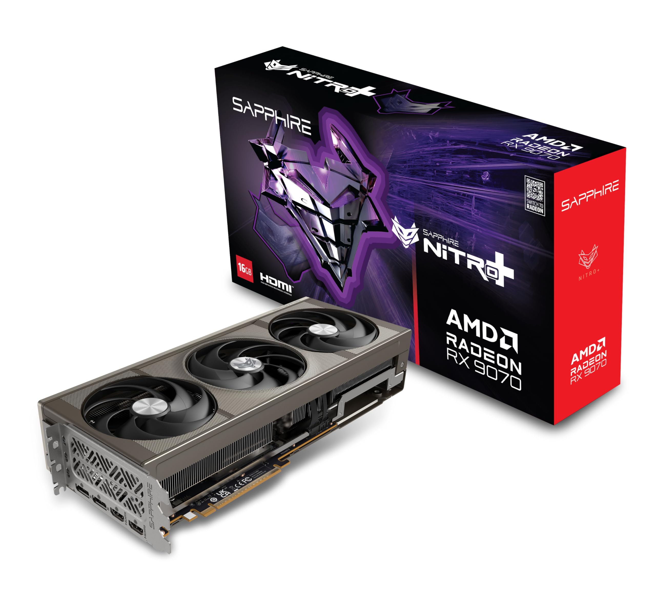 Sapphire 11349-01-20G Nitro+ AMD Radeon™ RX 9070 Gaming OC Graphics Card with 16GB GDDR6, AMD RDNA 4
