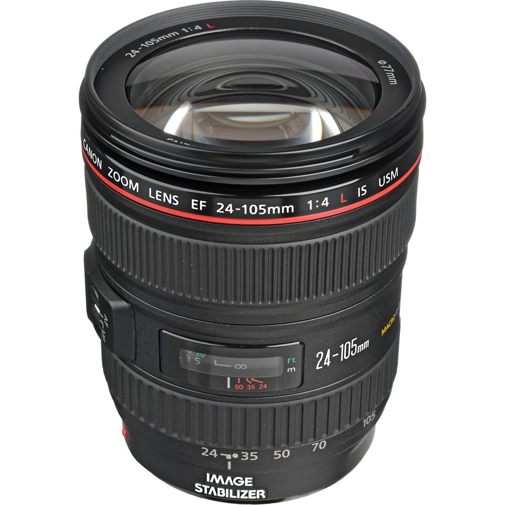 Canon EF 24-105mm f/4L IS USM Zoom Lens - White Box (New) (Bulk Packaging)