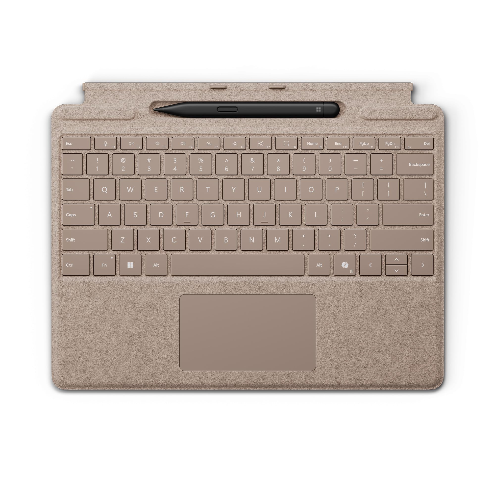 Microsoft Surface Pro Keyboard with Slim Pen 2 Bundle for Pro Copilot+ (11th Edition), Pro 9 and Pro 8, Alcantara Material, Dune