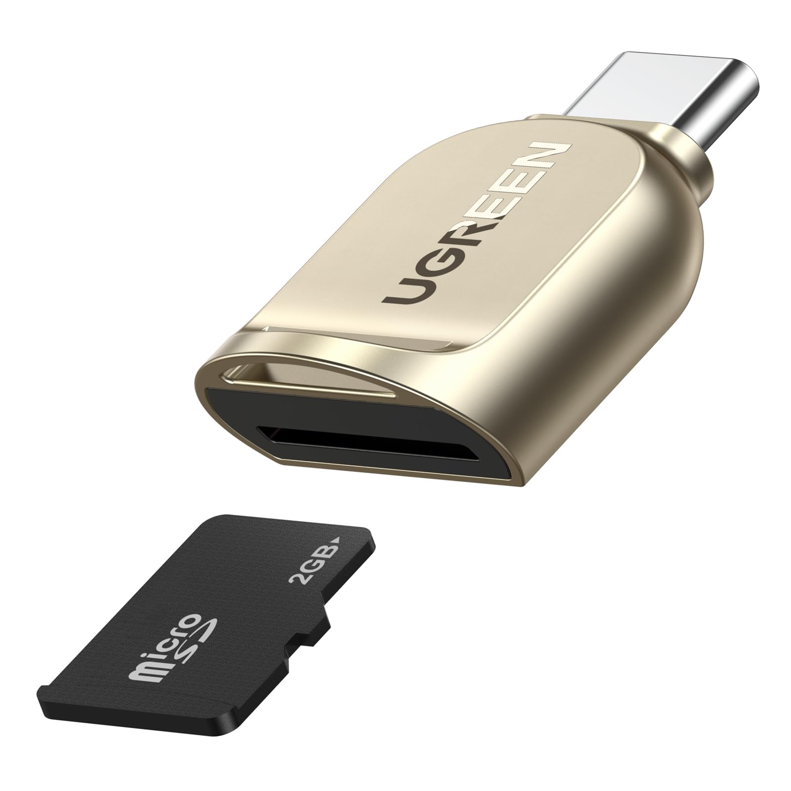 UGREEN USB C Micro SD Card Reader, Type C to Micro SD Card Adapter with Zinc Alloy External, Portable SD Card Reader USB C for TF Micro SDHC SDXC, Compatible with Samsung/Mac/iPad Pro/iPhone 15 16