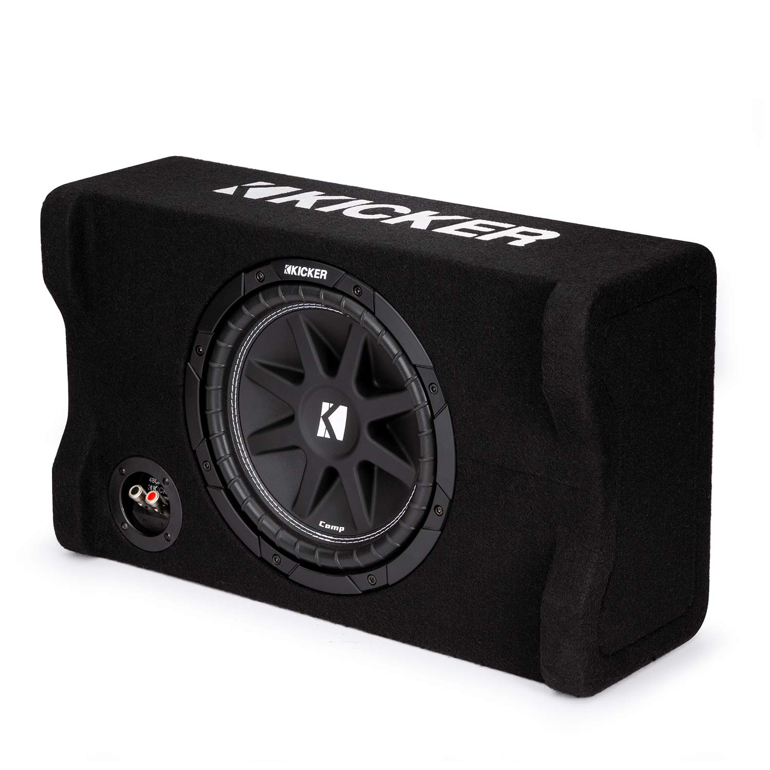 KICKER 48CDF104 Comp 10" Subwoofer in Down Firing Enclosure, 4-Ohm