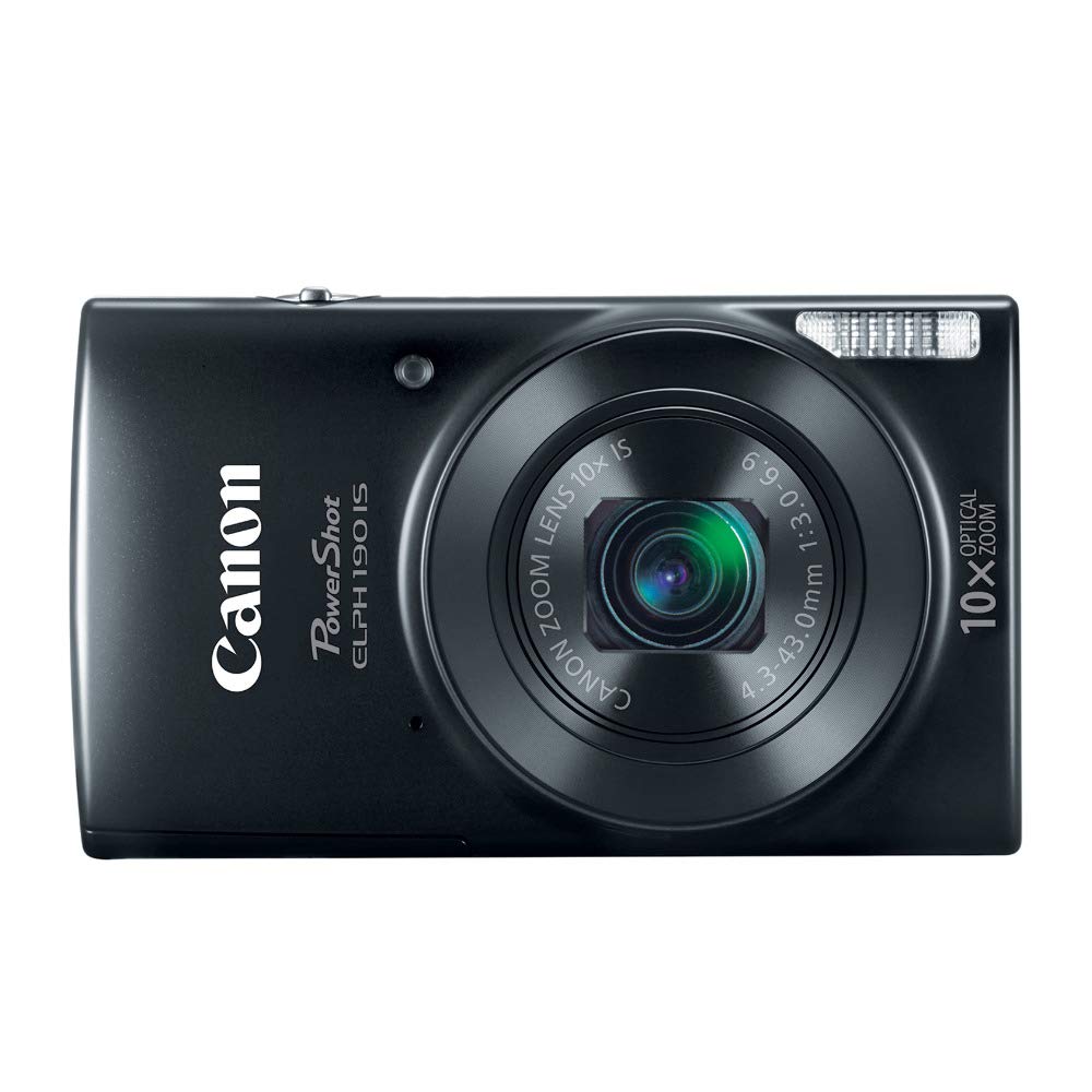 Canon Cameras US 1084C001 Canon PowerShot ELPH 190 Digital Camera w/ 10x Optical Zoom and Image Stabilization - Wi-Fi & NFC Enabled (Black)